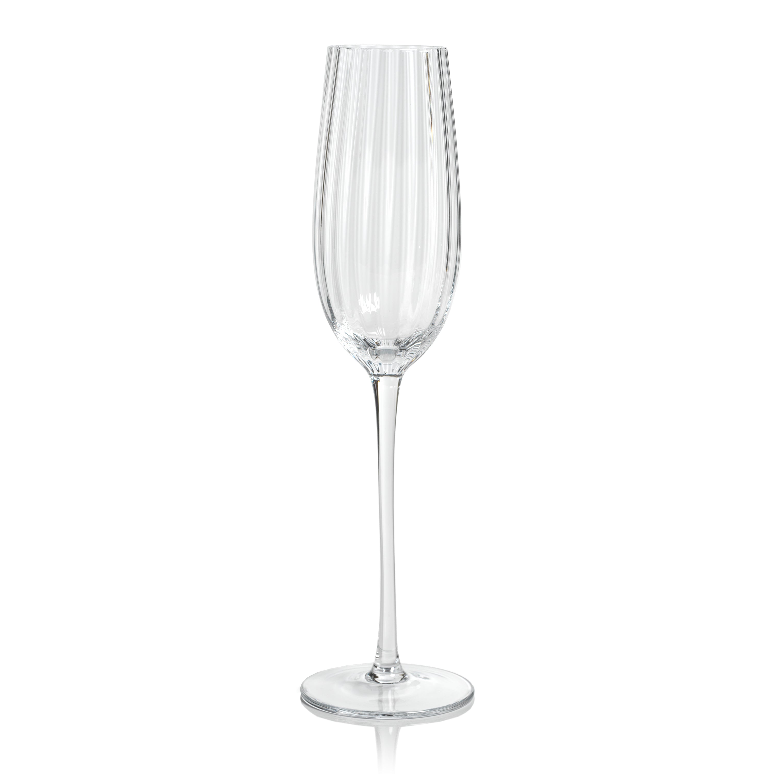 Madden Optic Champagne Flutes, Set 4