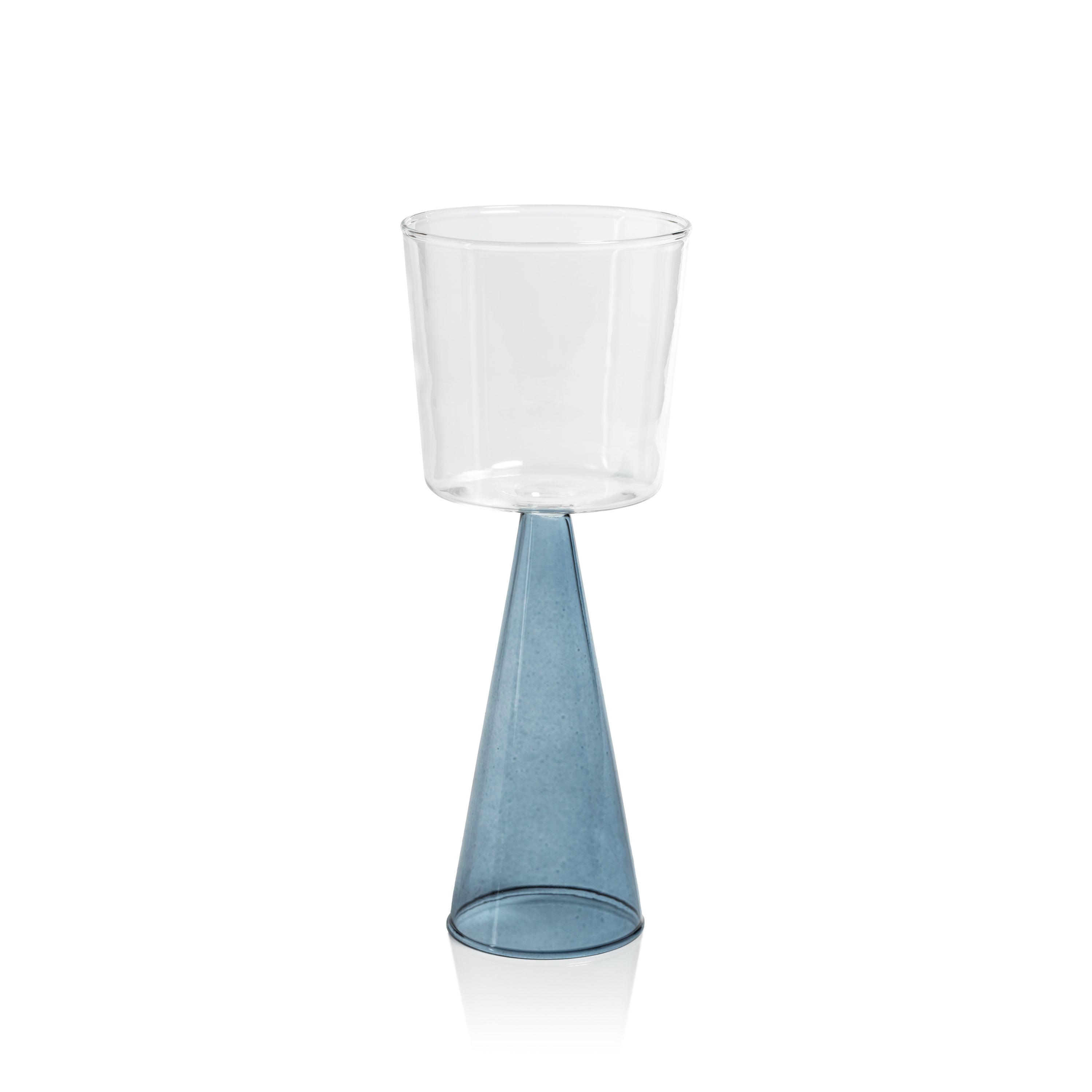Vivian Blue Stem Red Wine Glasses, Set 4