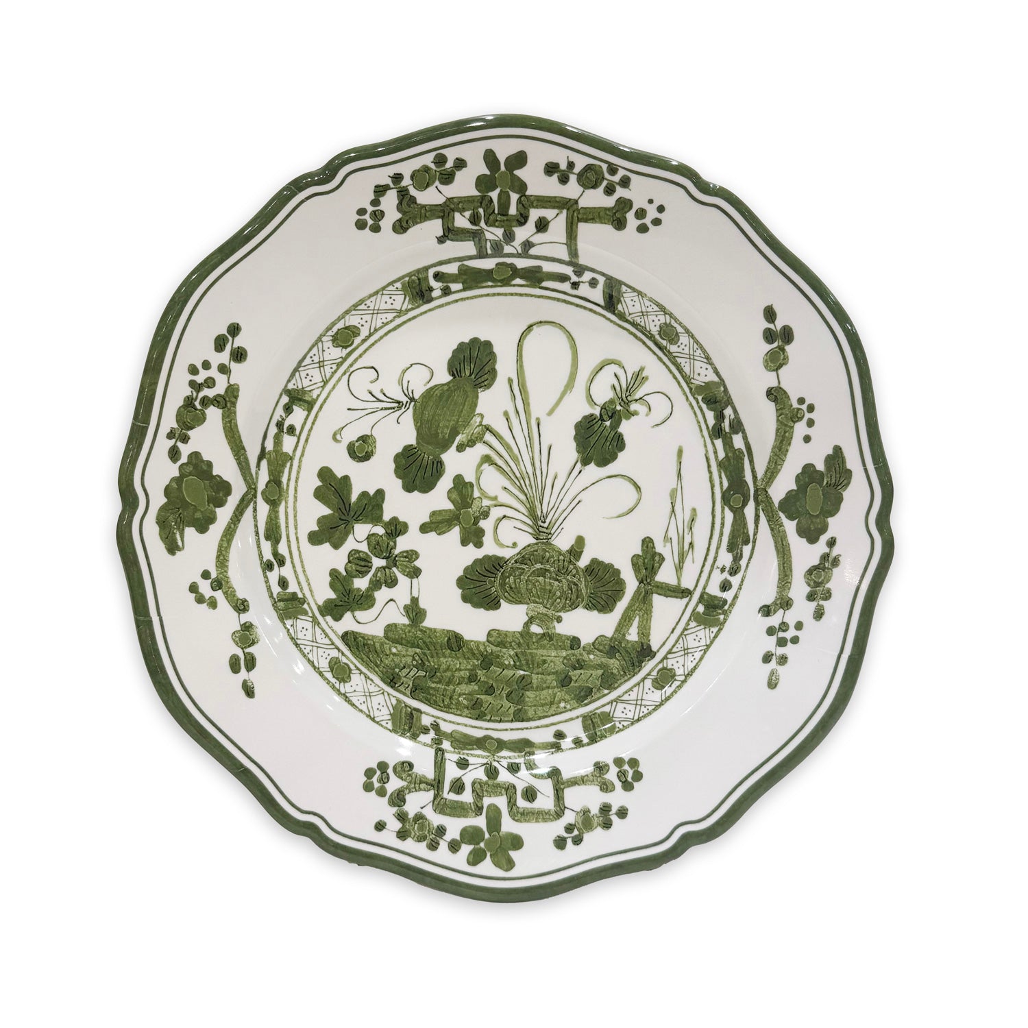 Vida Faenza Green & White Salad Plate Set of 4