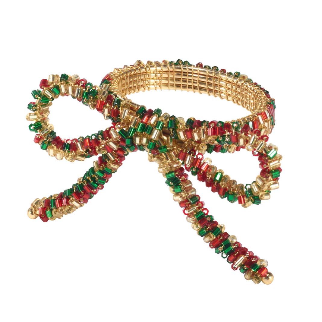 Christmas Bow Napkin Ring, Set 4