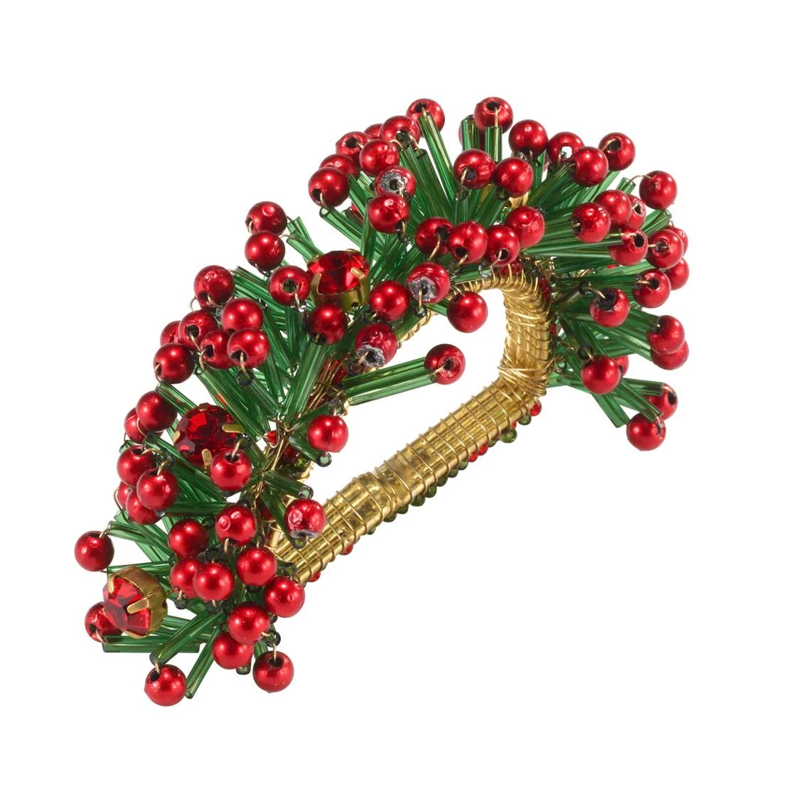 Holly Wreath Napkin Ring, Set 4