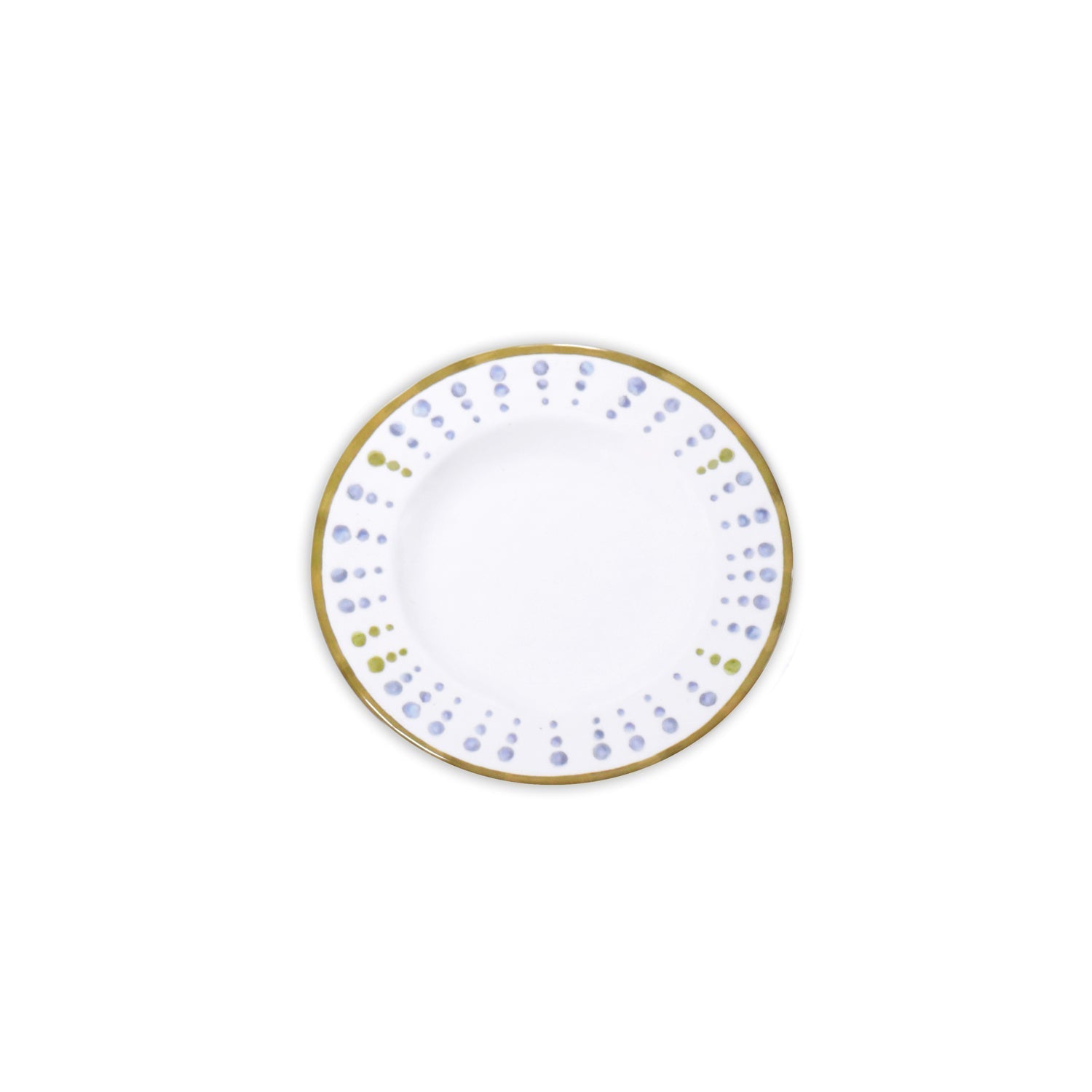 Vida Athena Salad Plate 9.25" Set 4 (Blue Green dots)