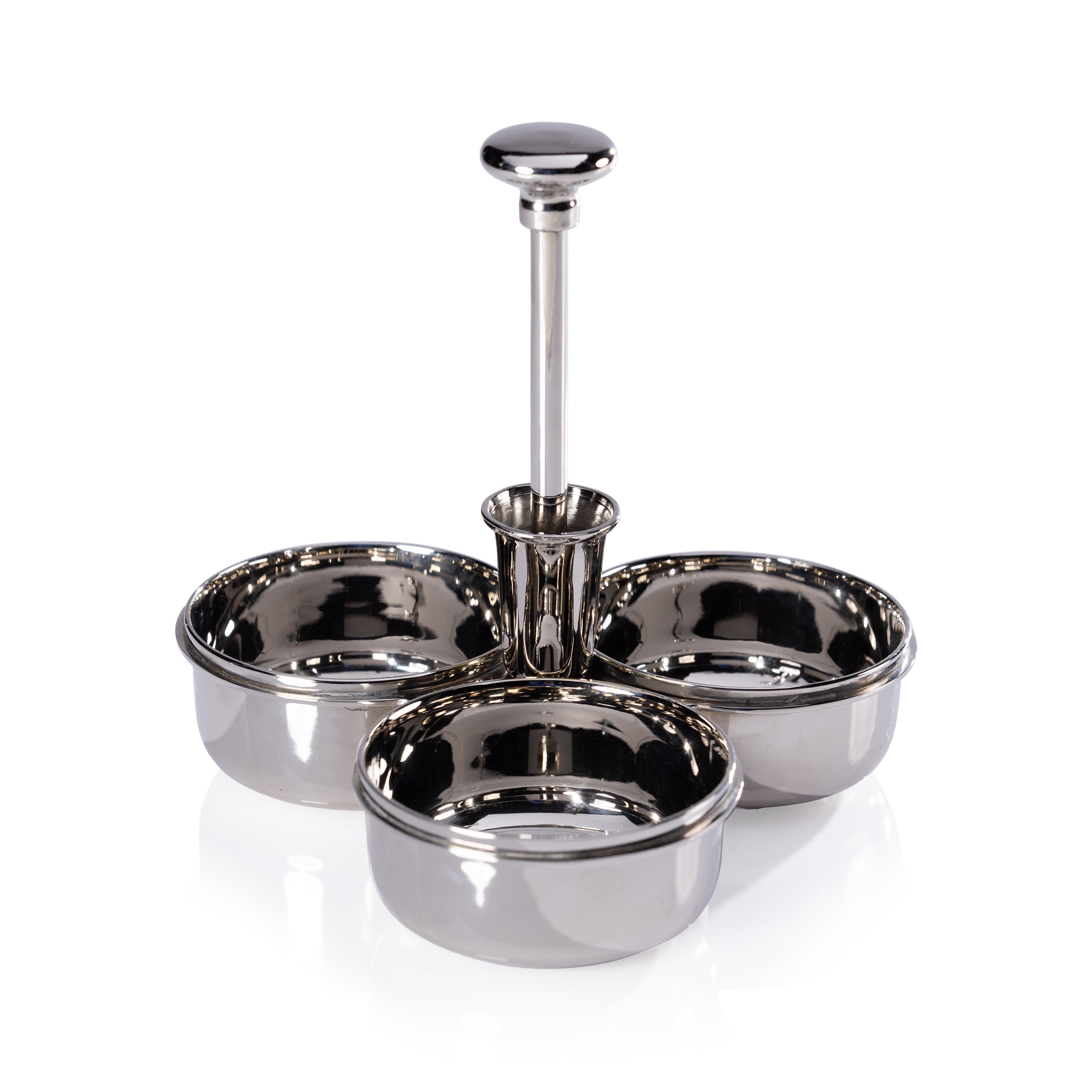Bento Polished Nickel Condiment Trio Cocktail Pick Holder