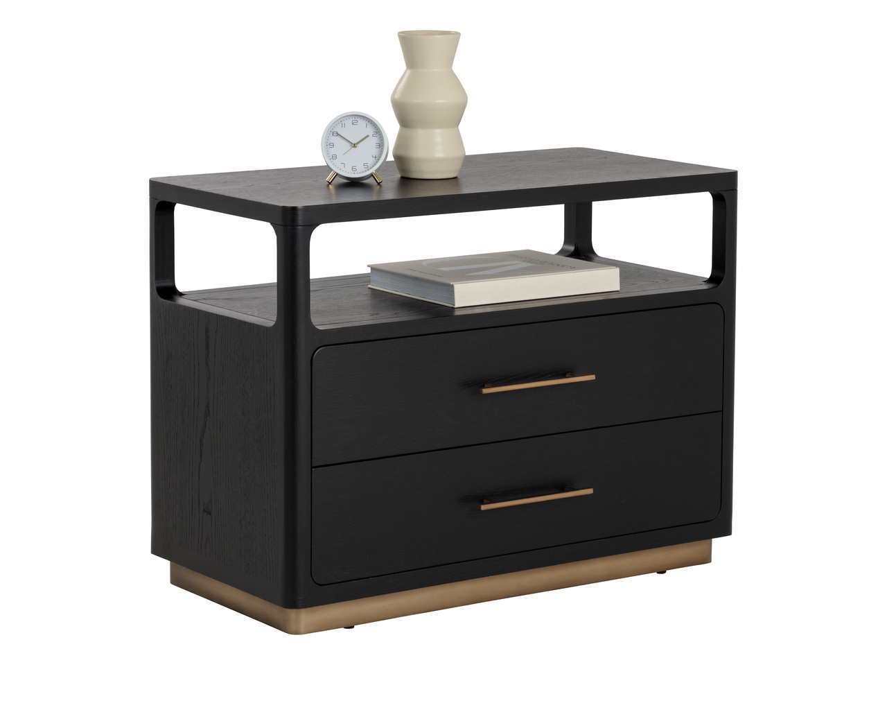 Danette Black Nightstand