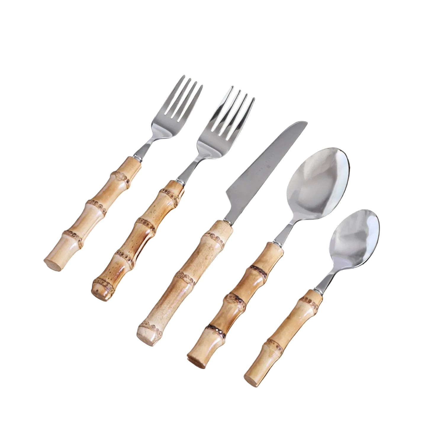 Vida Natural Bamboo & Stainless Flatware Set