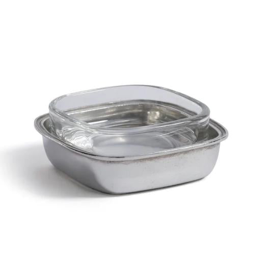 St. Moritz Pewter & Glass Single Condiment Set