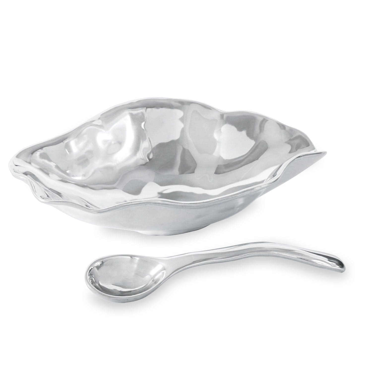 Silver Claire Medium Bowl w/ Spoon
