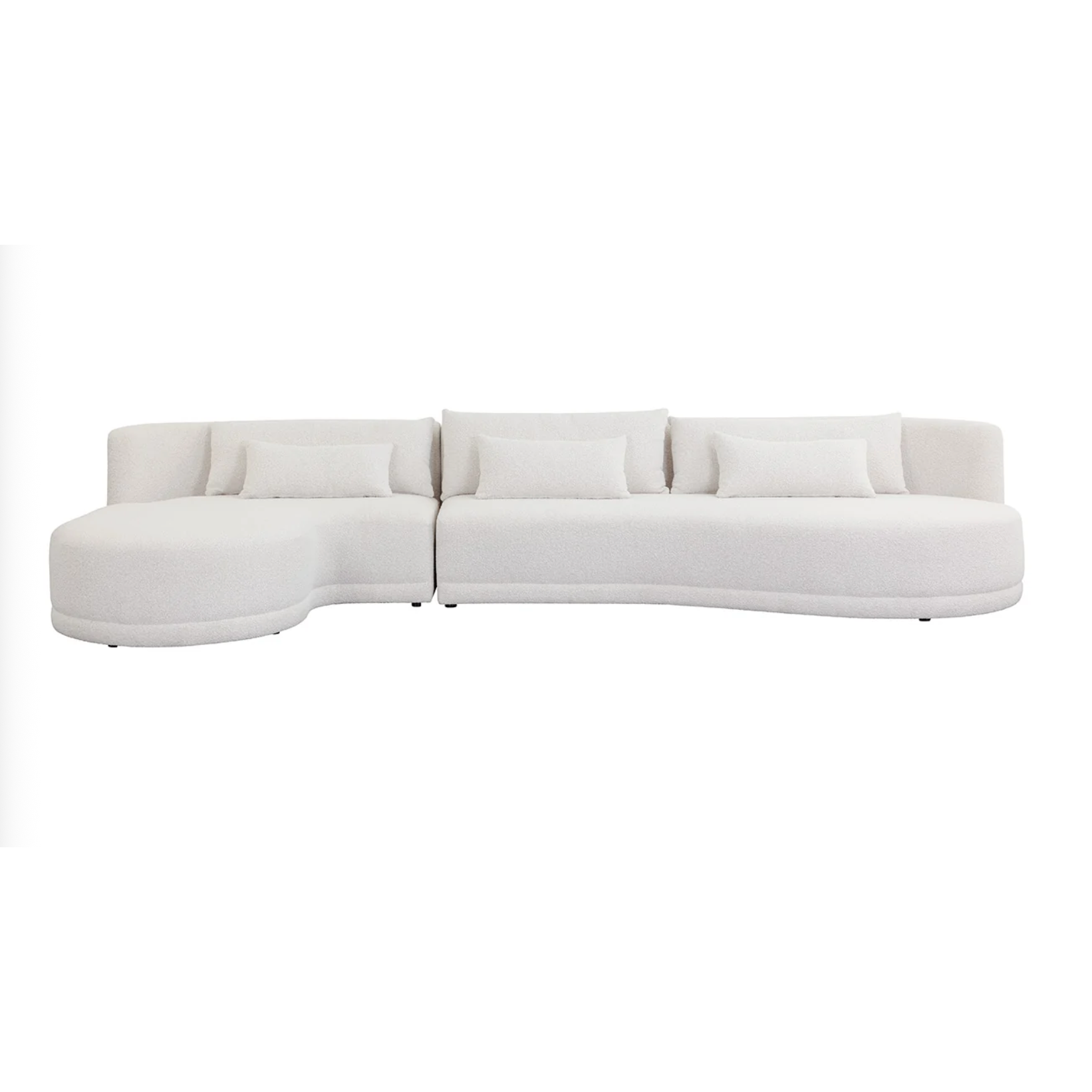 London LAF Copenhagen White Boucle Sectional