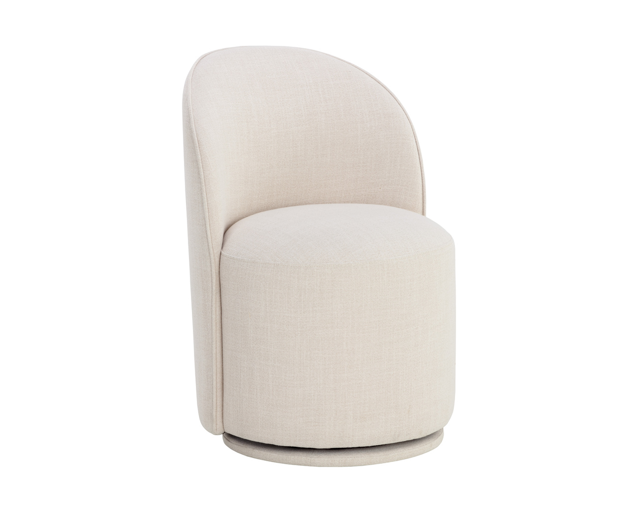 Cavoli Swivel Effie Linen Dining Chair