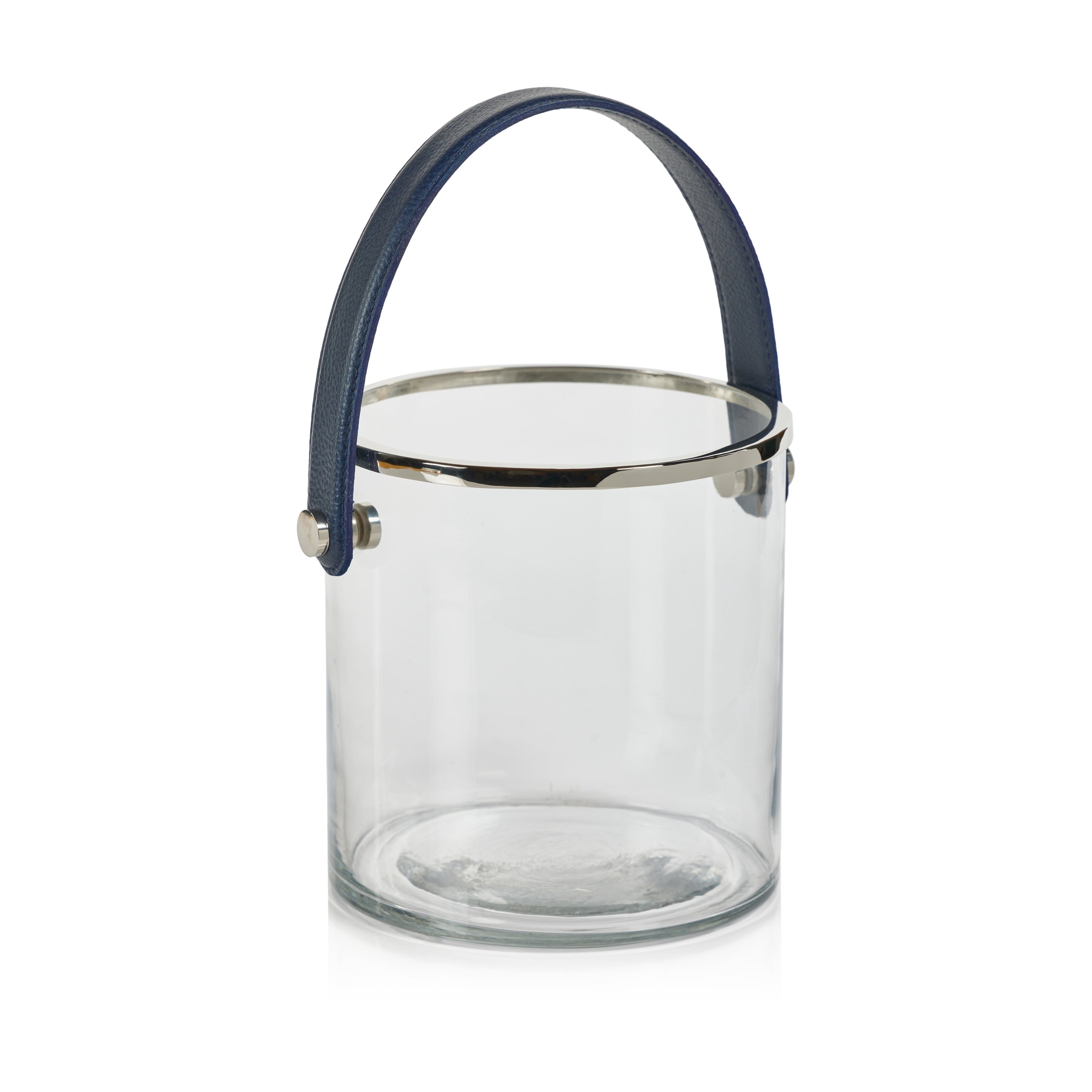Laguna Leather & Glass Ice Bucket