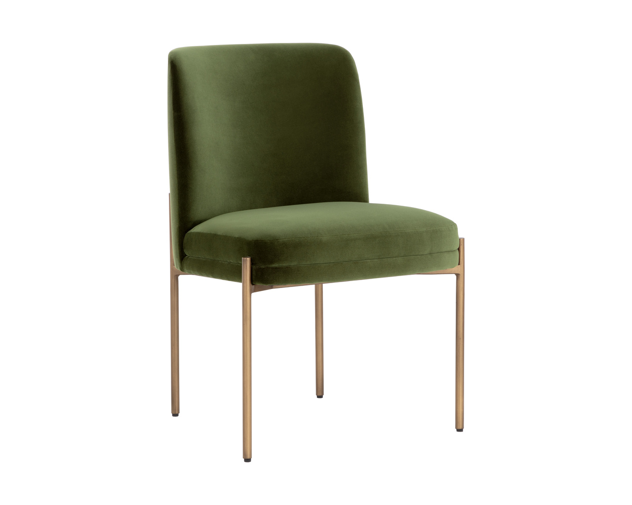 Richie Antique Brass - Forest Green Dining Chair