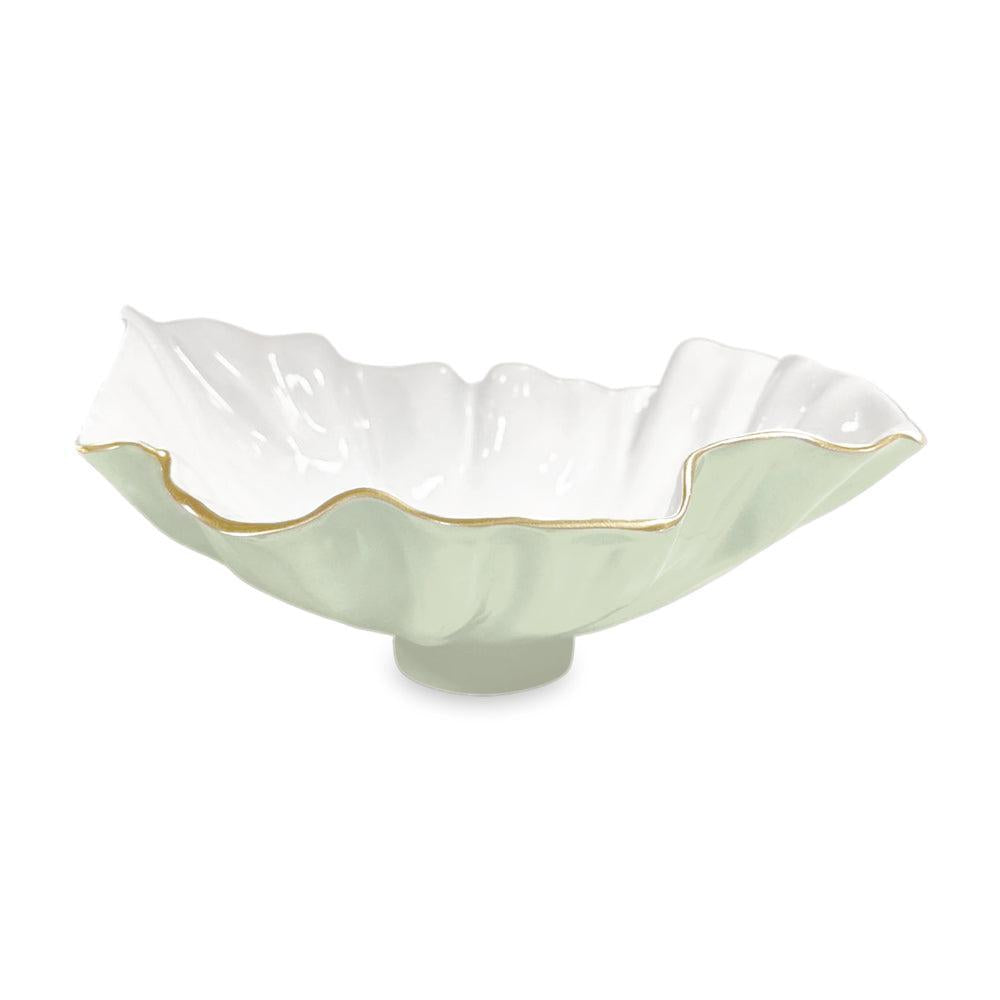 Encanto Bloom Medium Bowl (Pistachio White)