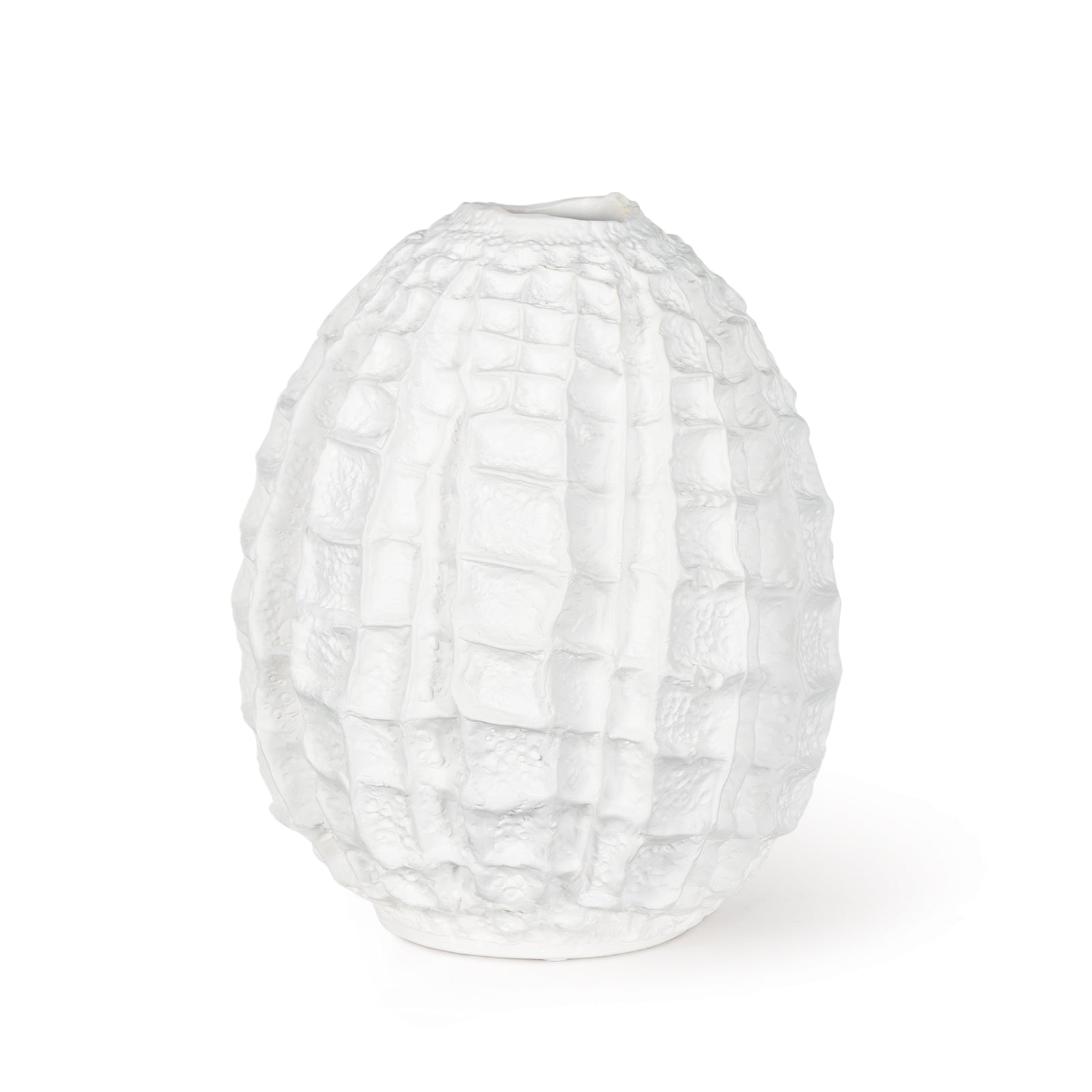 Caspian White Ceramic Vase