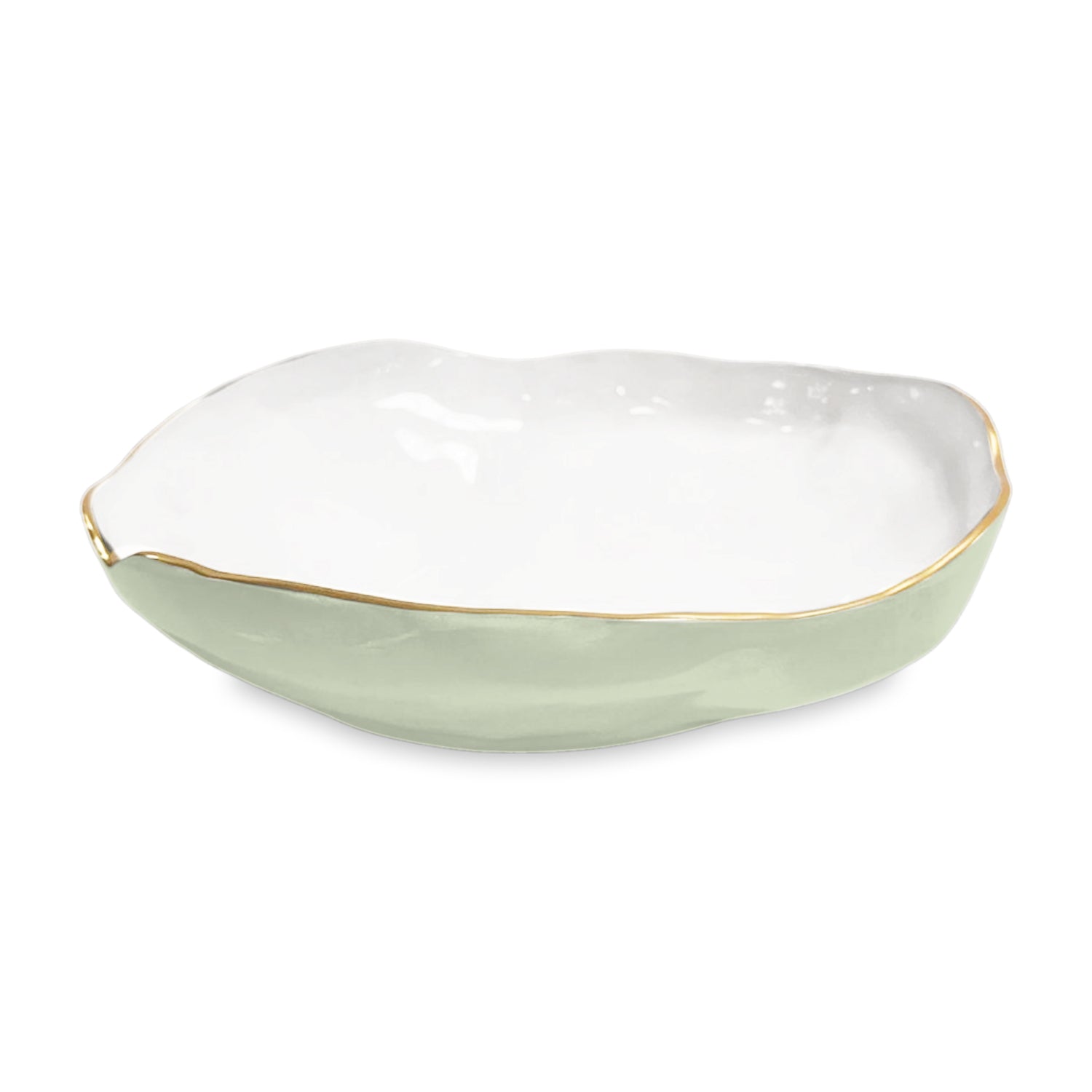 Encanto Nuevo Pistachio Green & White Large Bowl