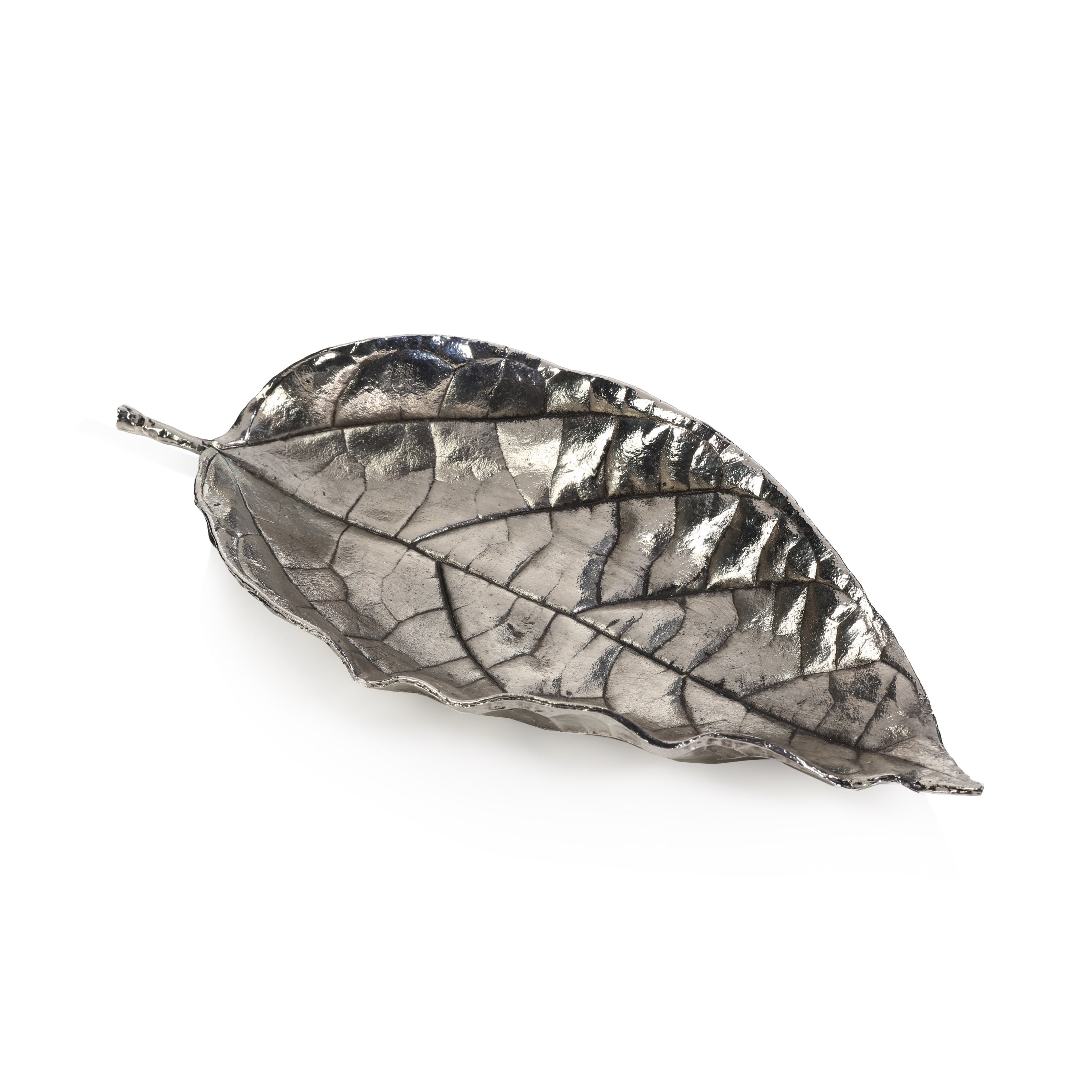 Orion Orange Leaf Antique Pewter Trays, Set 6