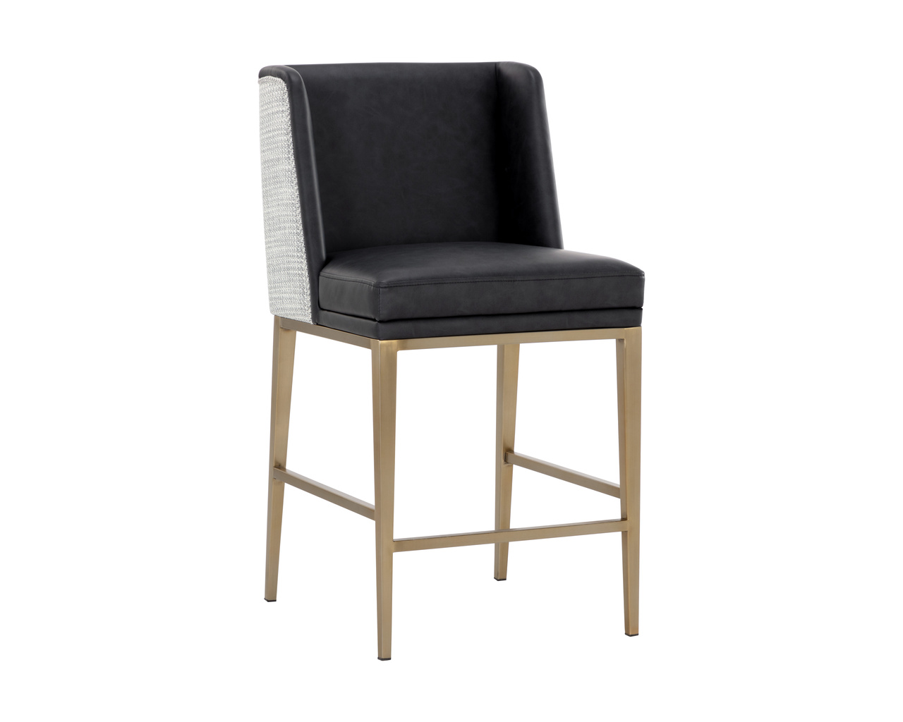 Joplin Cantina Black / Vera White Pepper Counter Stool