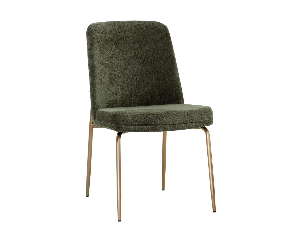 Zeke Antique Brass - Bergen Olive Dining Chair