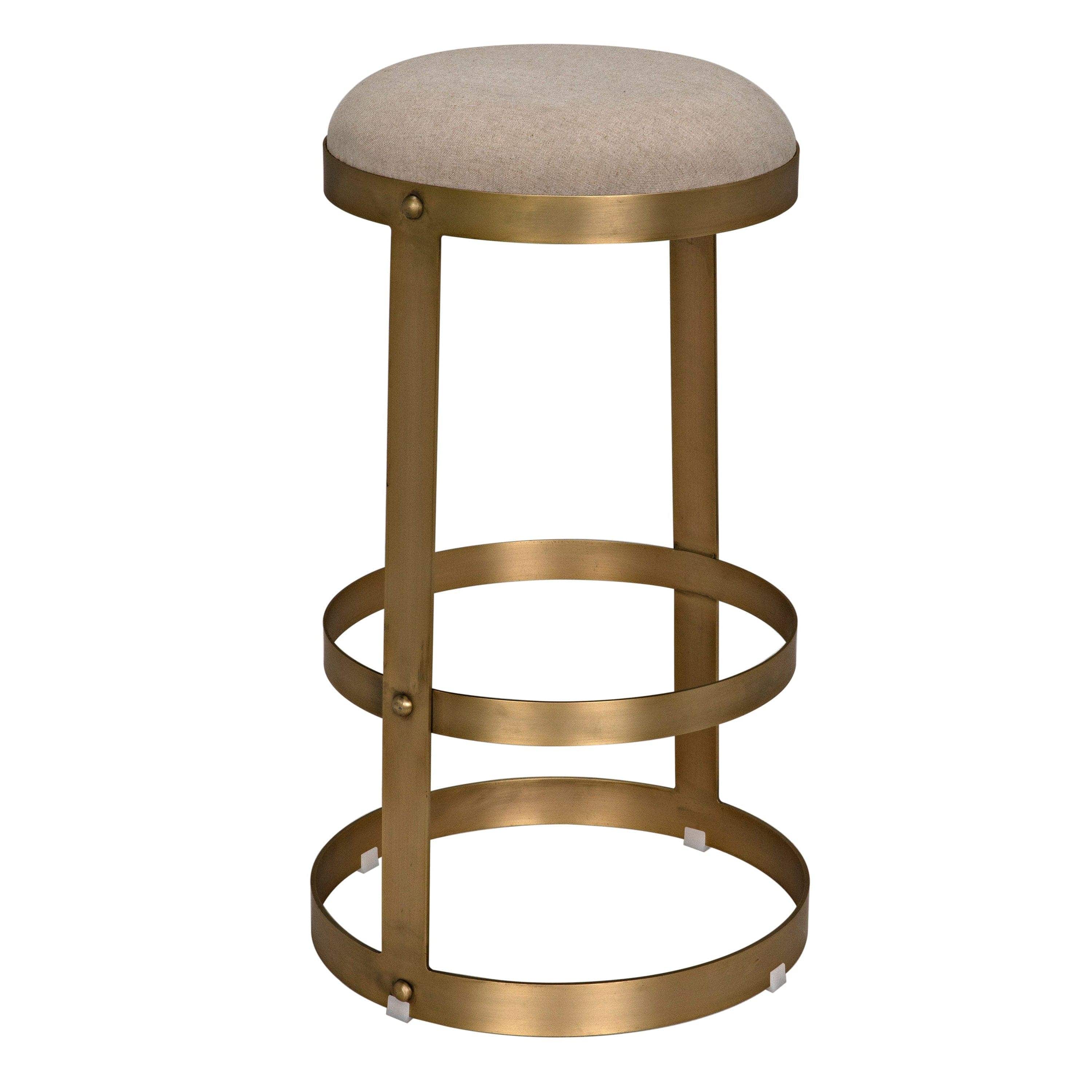 Dior Bar Stool Metal Brass Finish