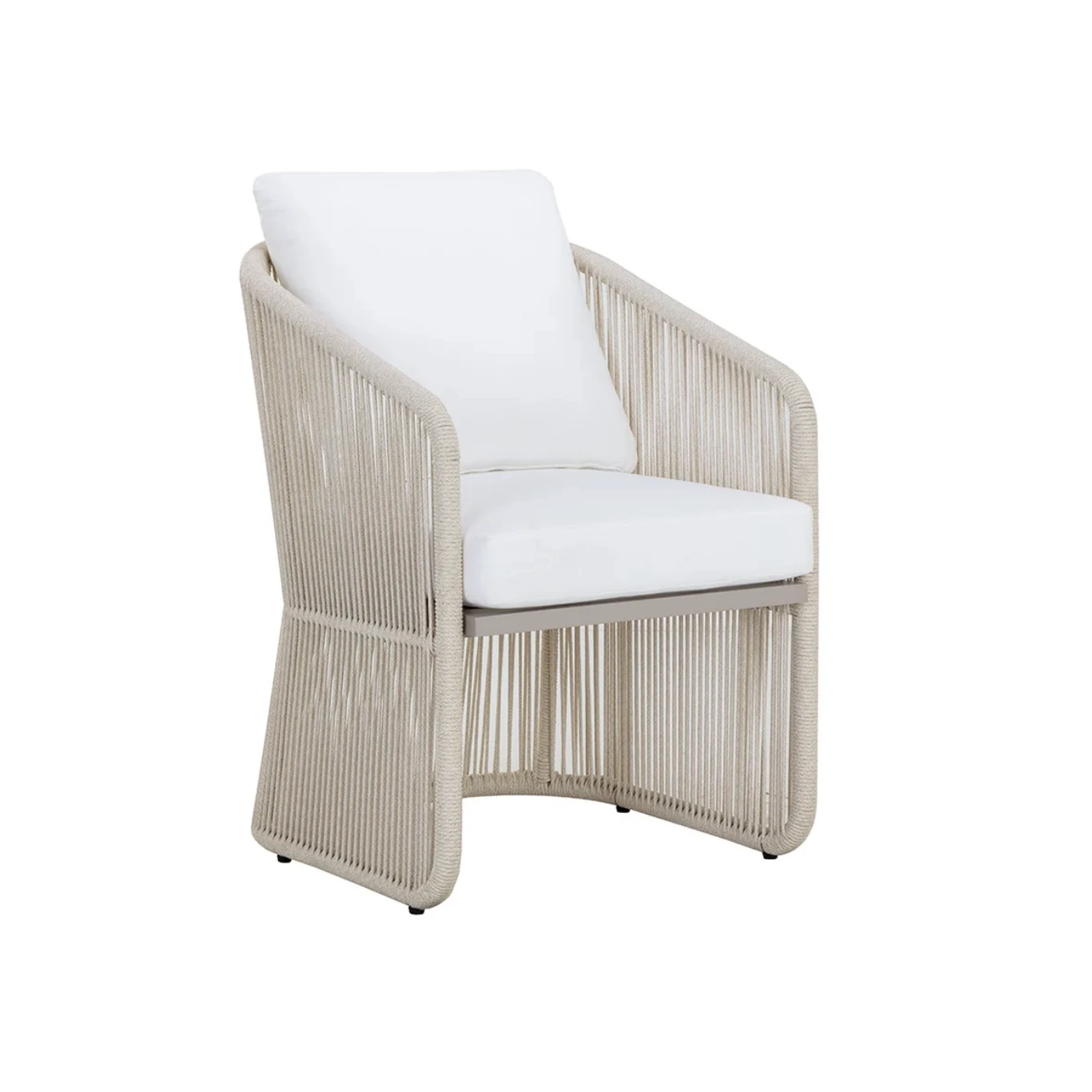 Allariz Greige Rope Outdoor Dining Armchair