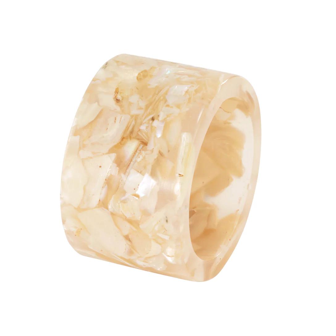 Marbled Pearl Napkin Ring, Set 4