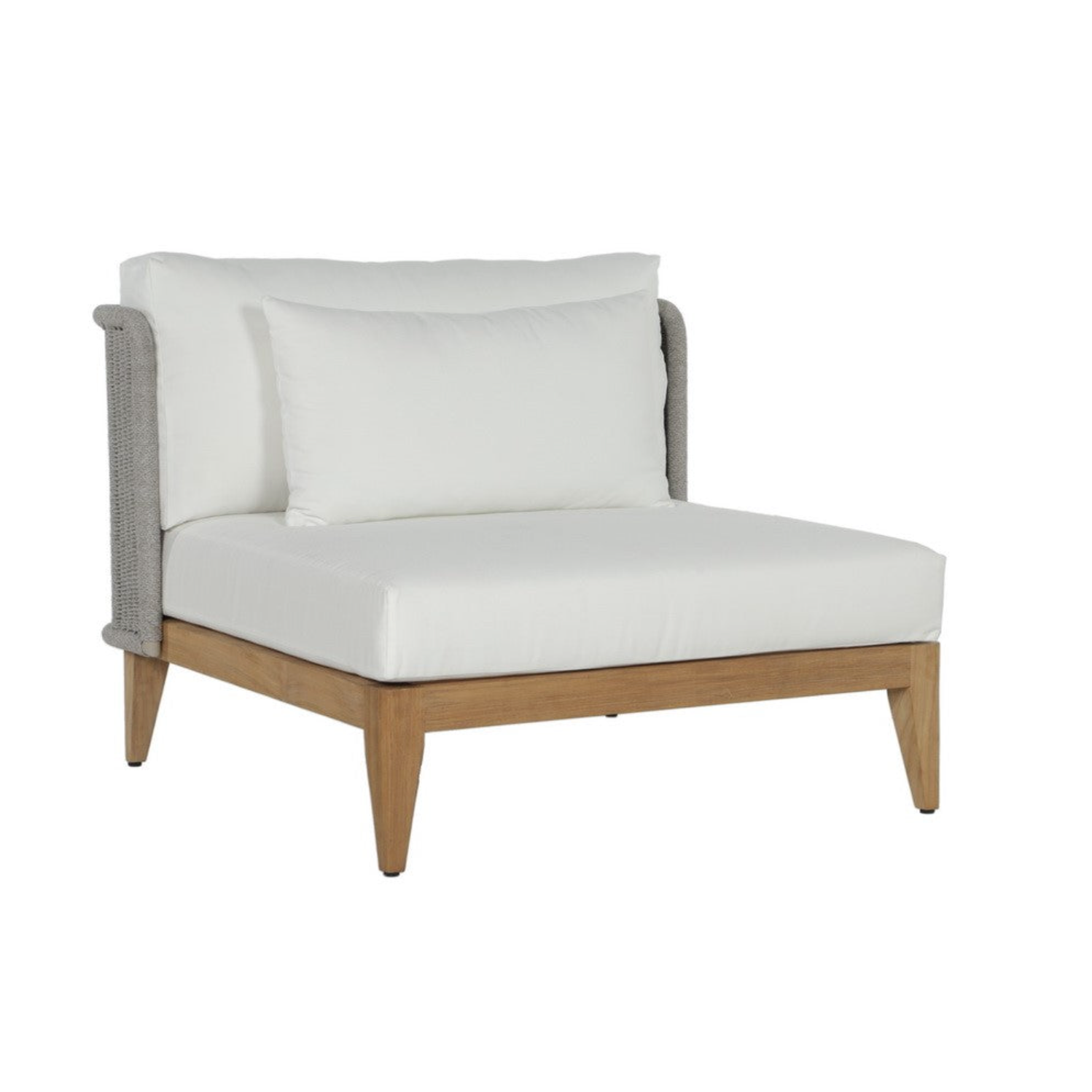 Ibiza Grey Weave & White Outdoor Lounge Chair