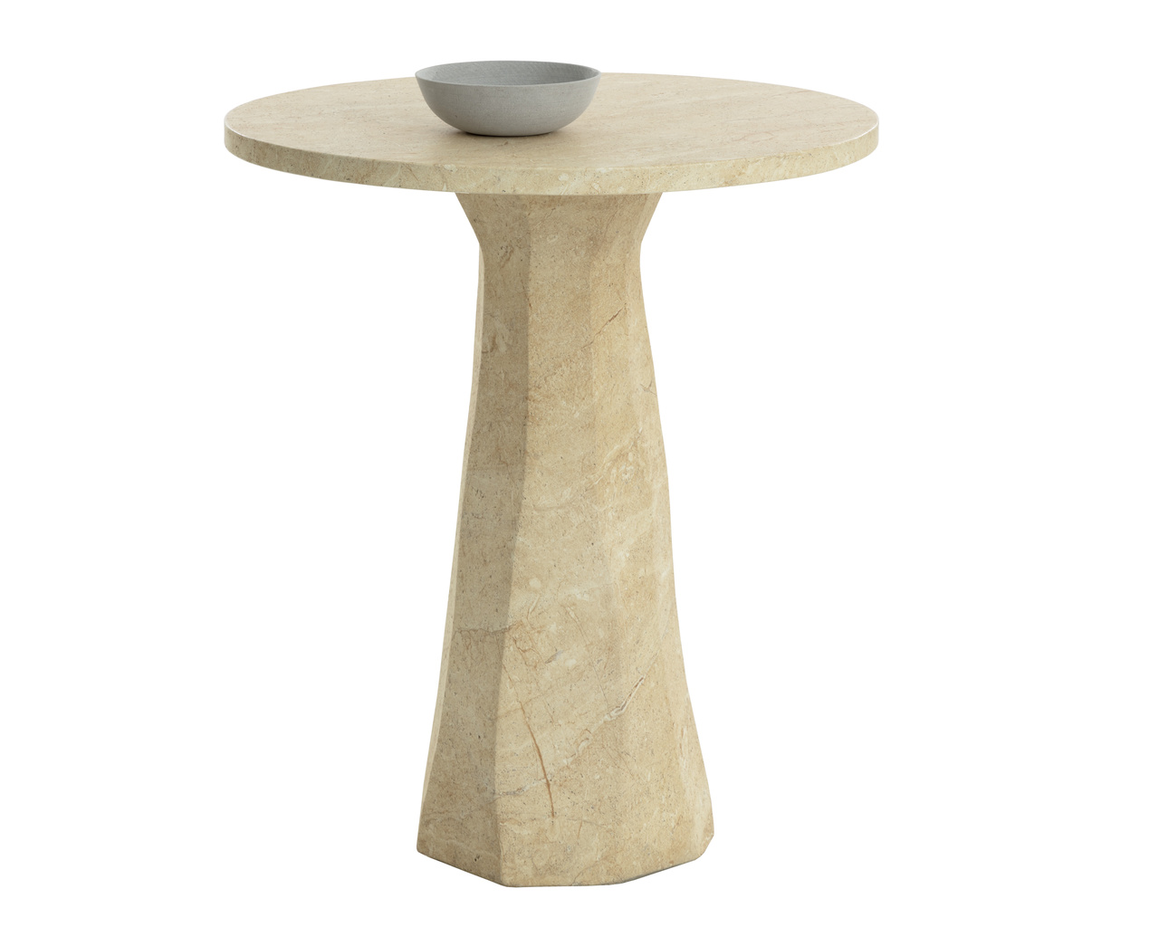 Kliff Bar Travertine Look - Natural Table
