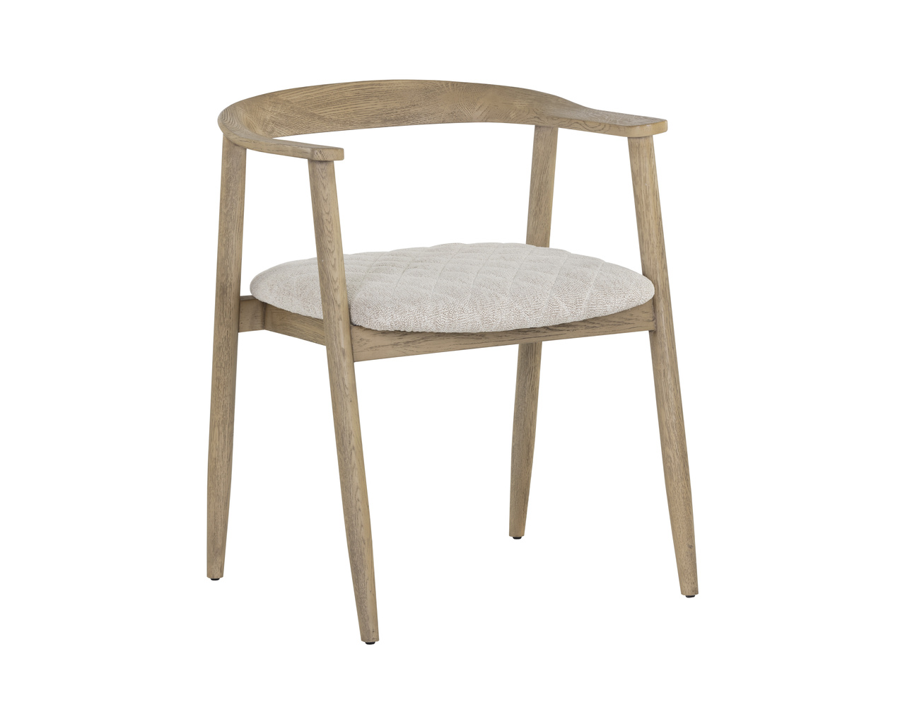 Jeremy Dining Weathered Oak - Dove Cream Armchair