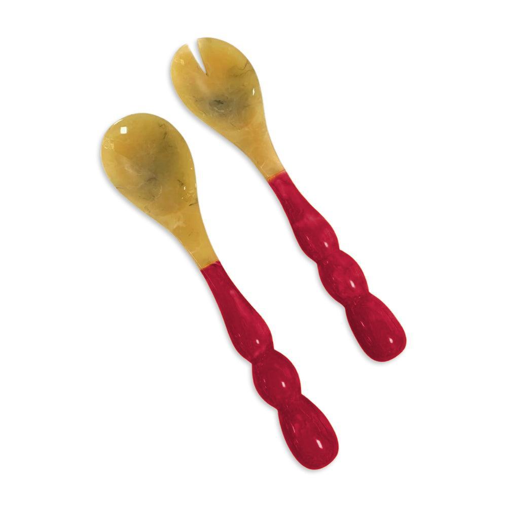 Resin Rio Bubble Salad Servers (Pink)