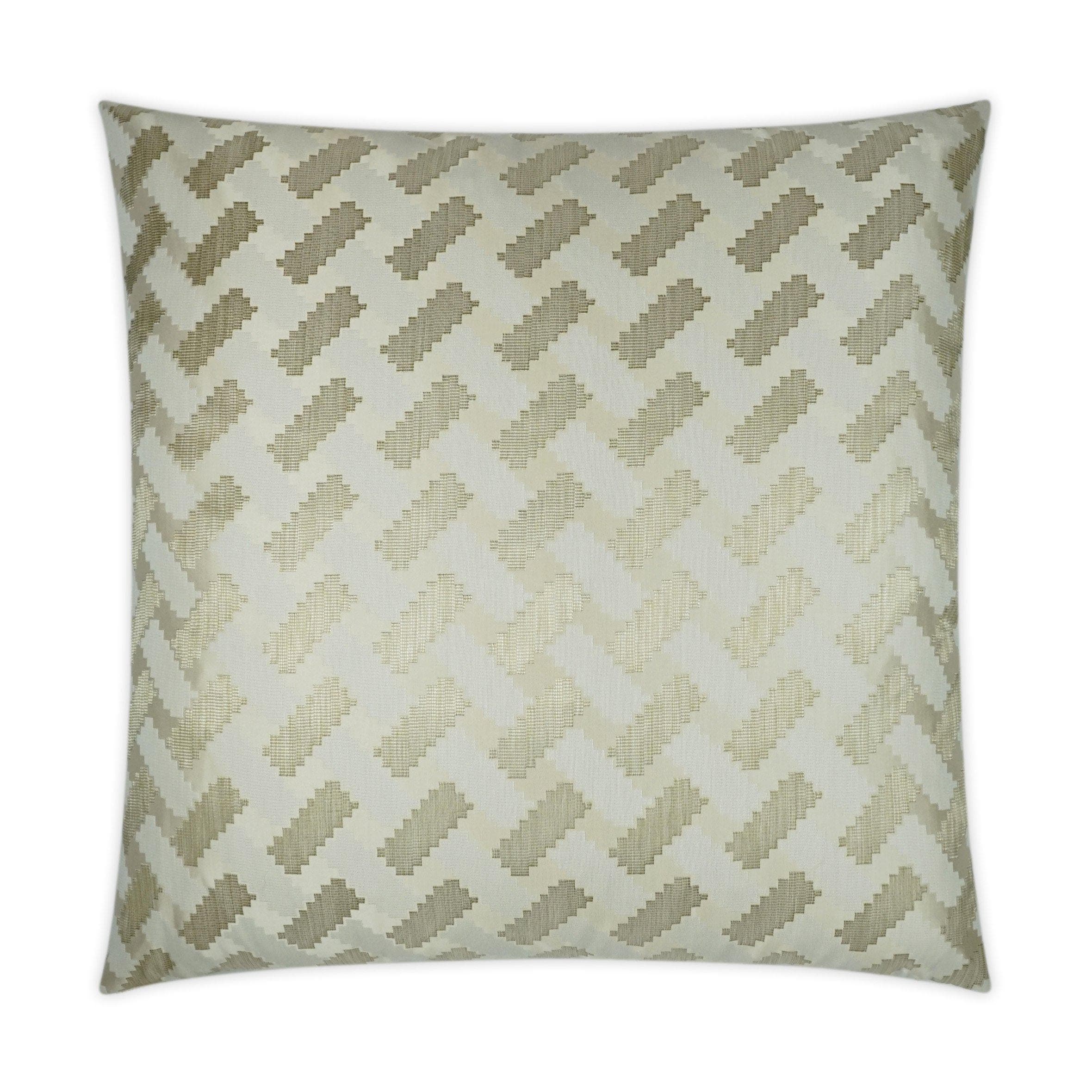 Atlantic Throw Pillow Ivory & Pewter
