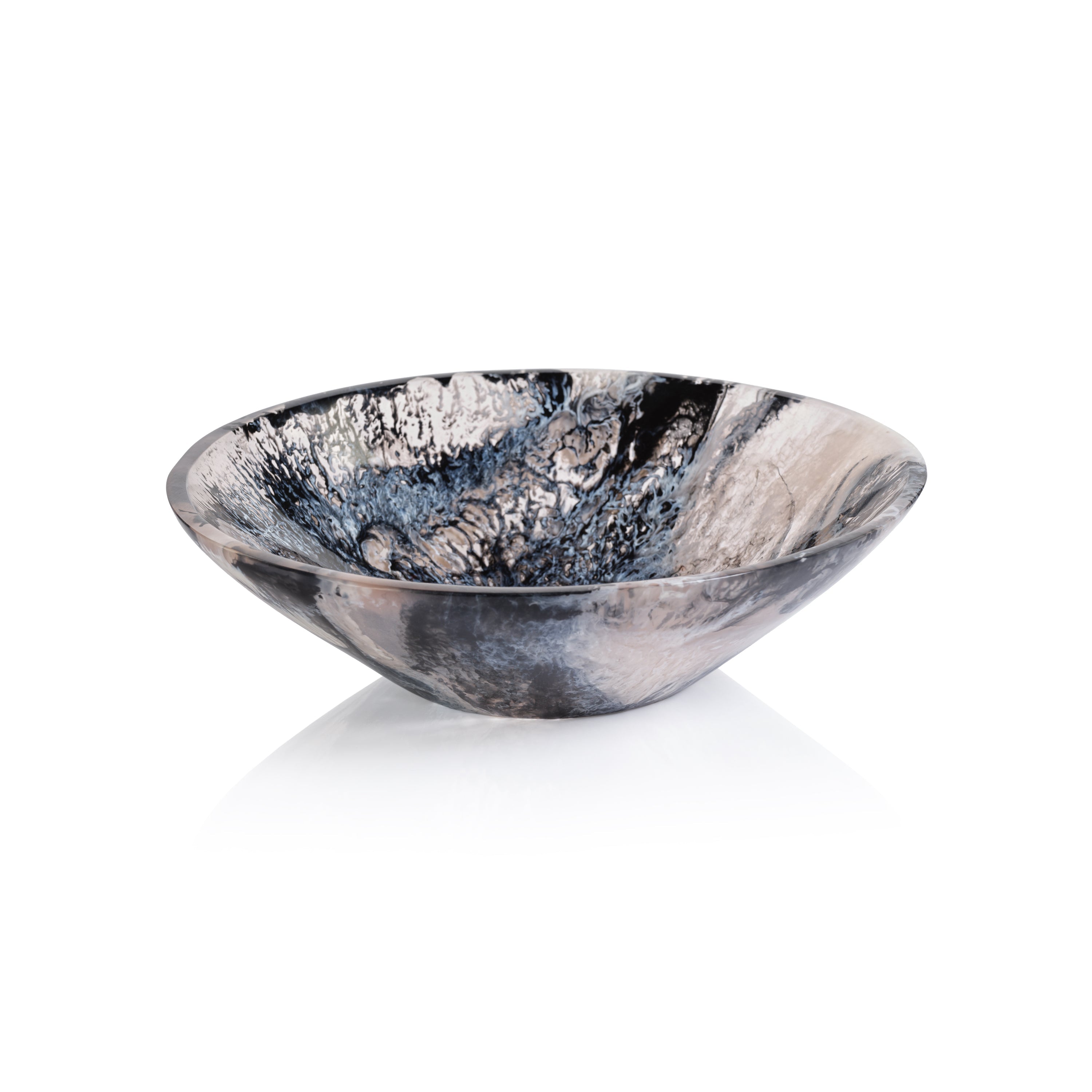 Korin Black & White Resin Serving Bowl