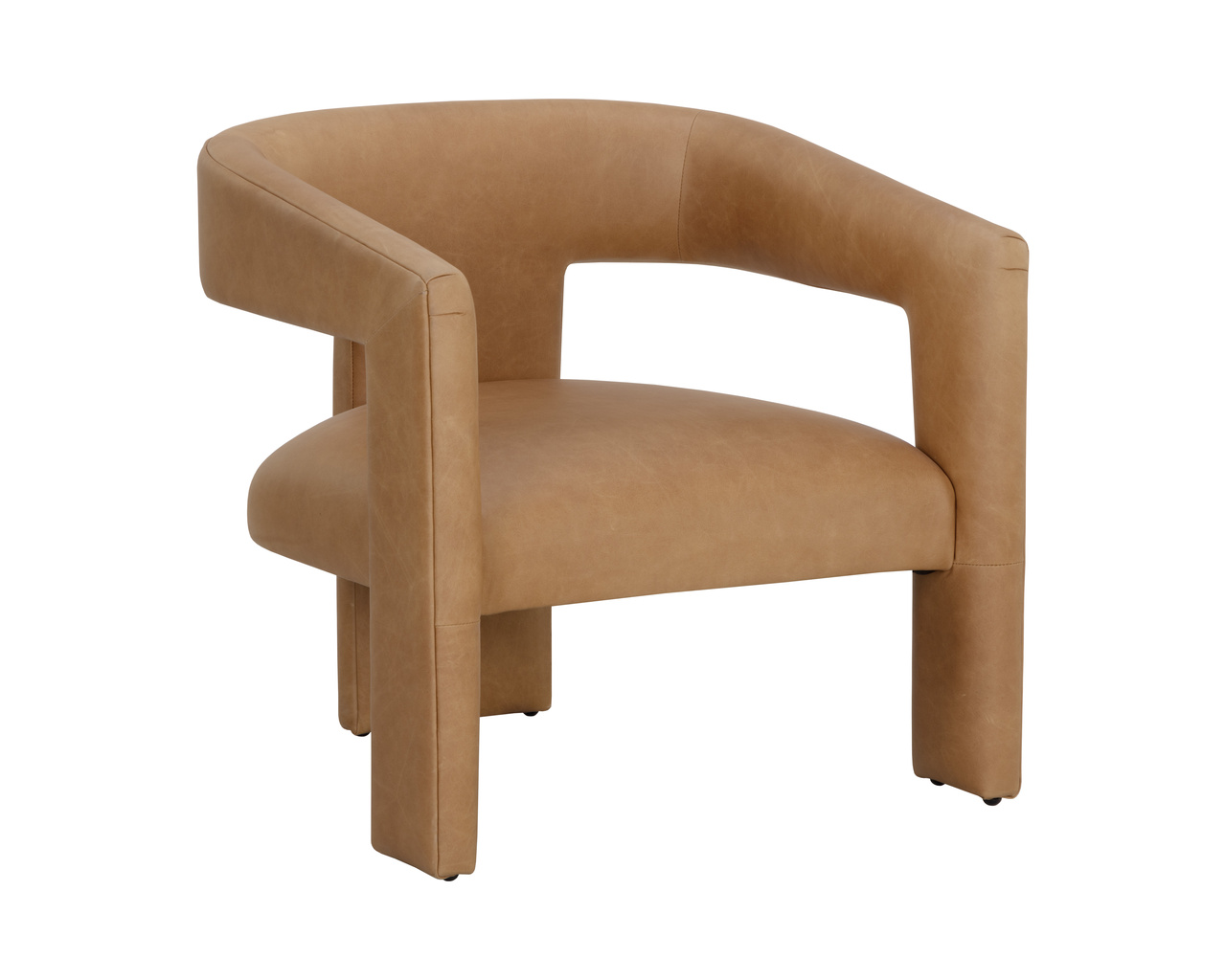 Cobourg Ludlow Sesame Leather Lounge Chair