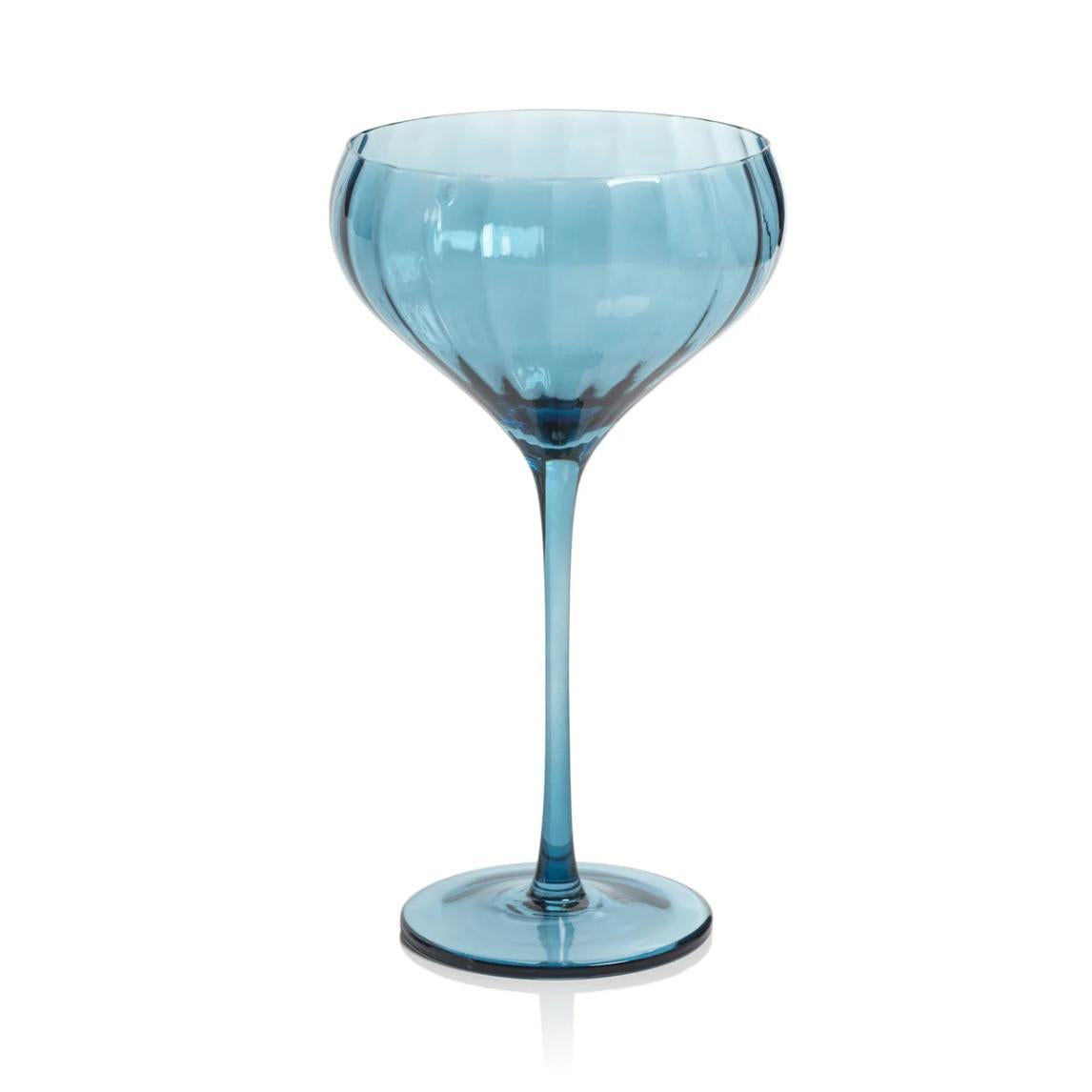 Madden Blue Cocktail Glasses, Set 4