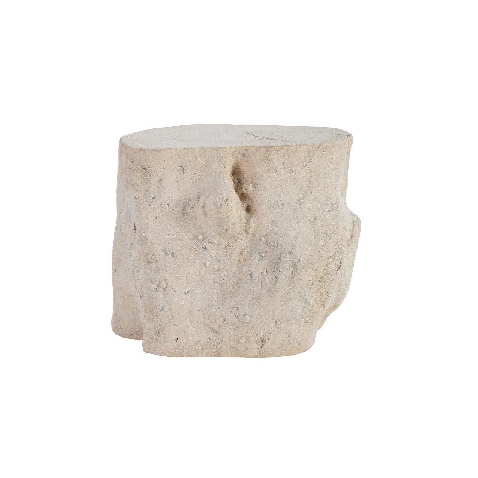 Roman Stone Outdoor Log Stool, Large