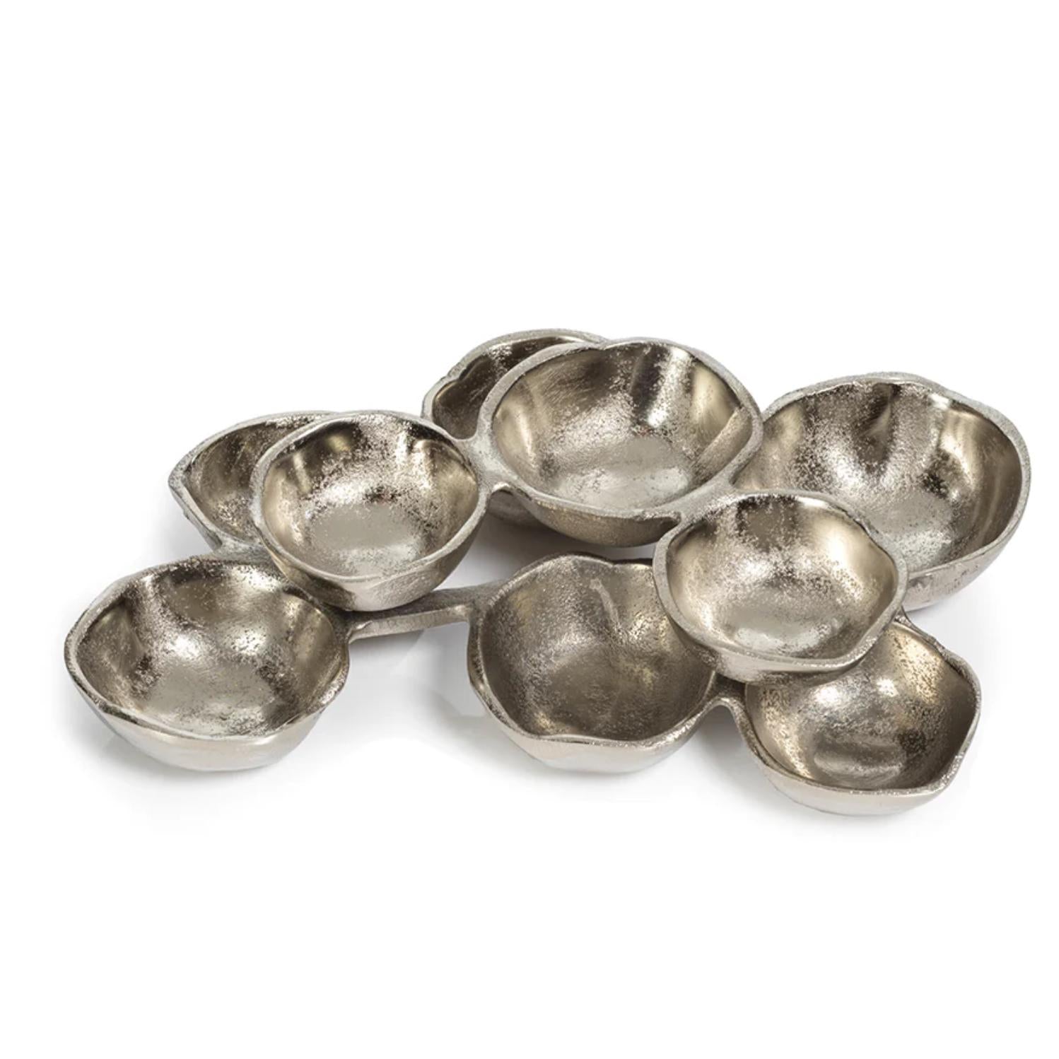 Ohanna Cluster 9 Small Nickel Serving Bowls