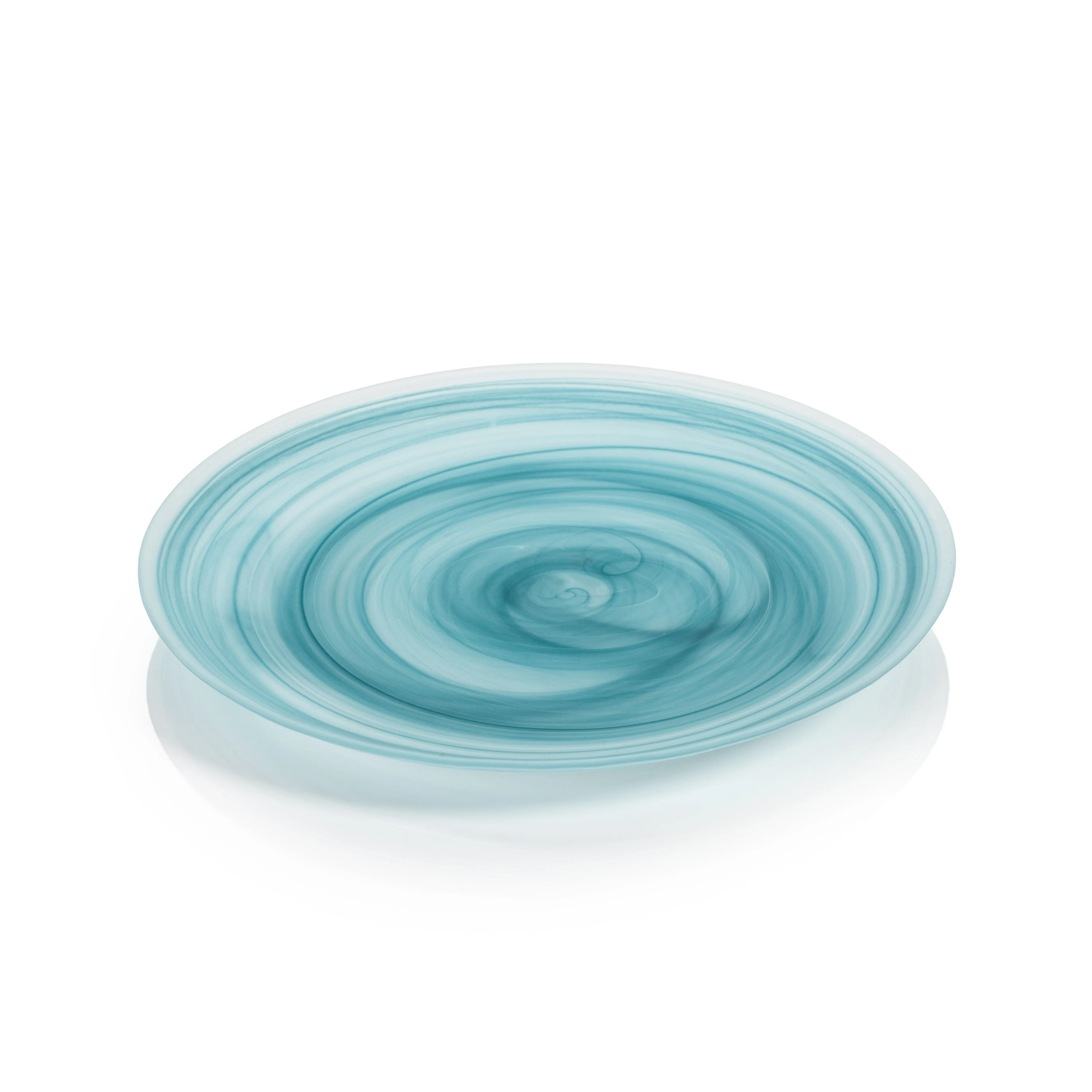 Azur Alabaster Glass Dinner Plates, Set 4