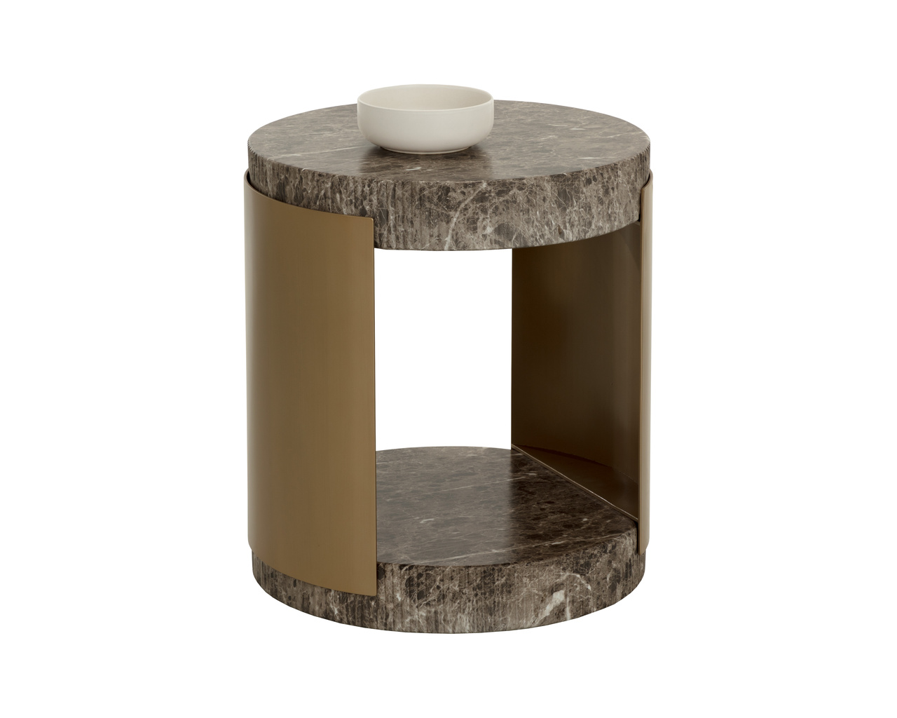 Cavette End Marble Look - Dark Emperador Table
