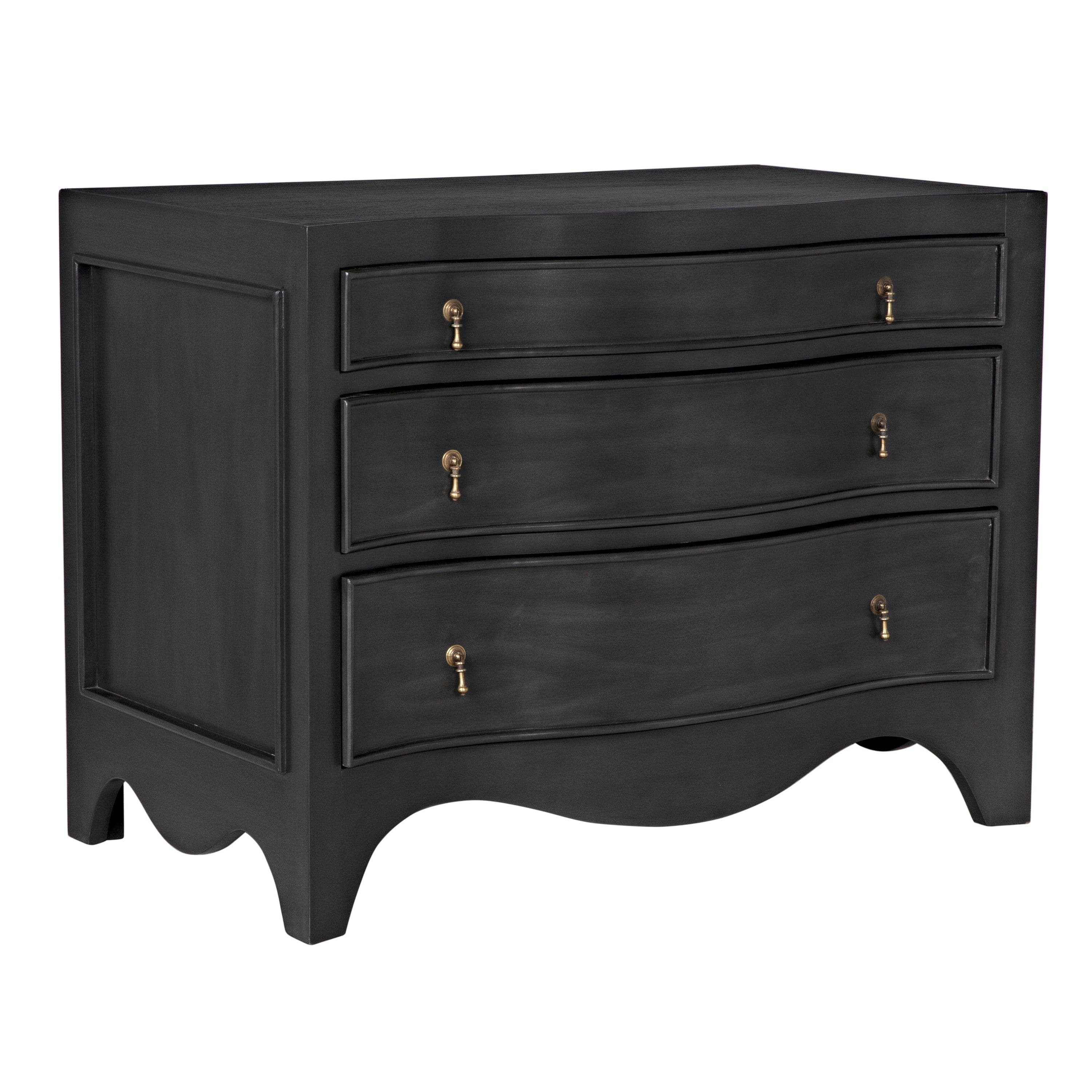 Brentford Scalloped Pale Black Dresser