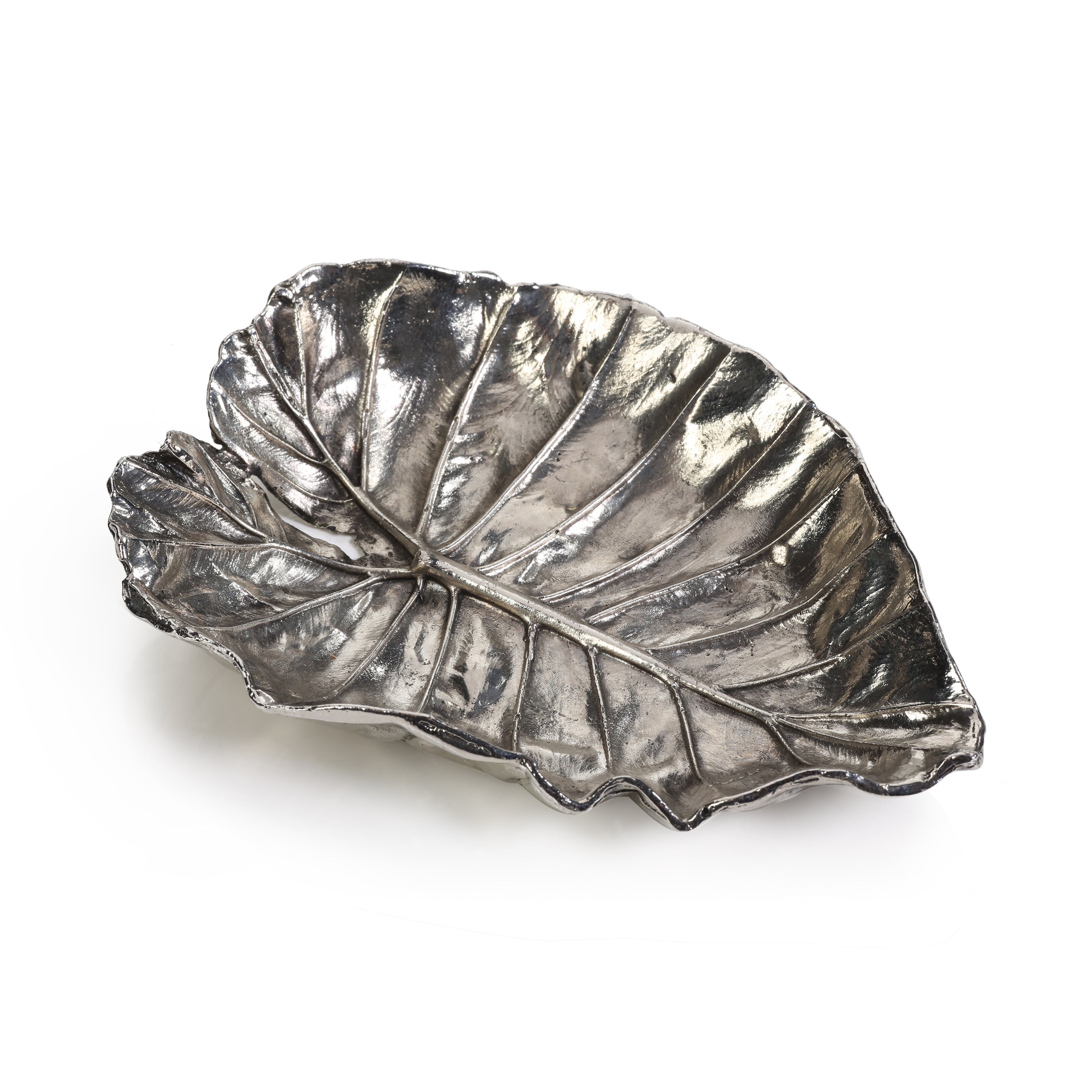 Arlo Quaking Leaf Antique Pewter Trays, Set 6