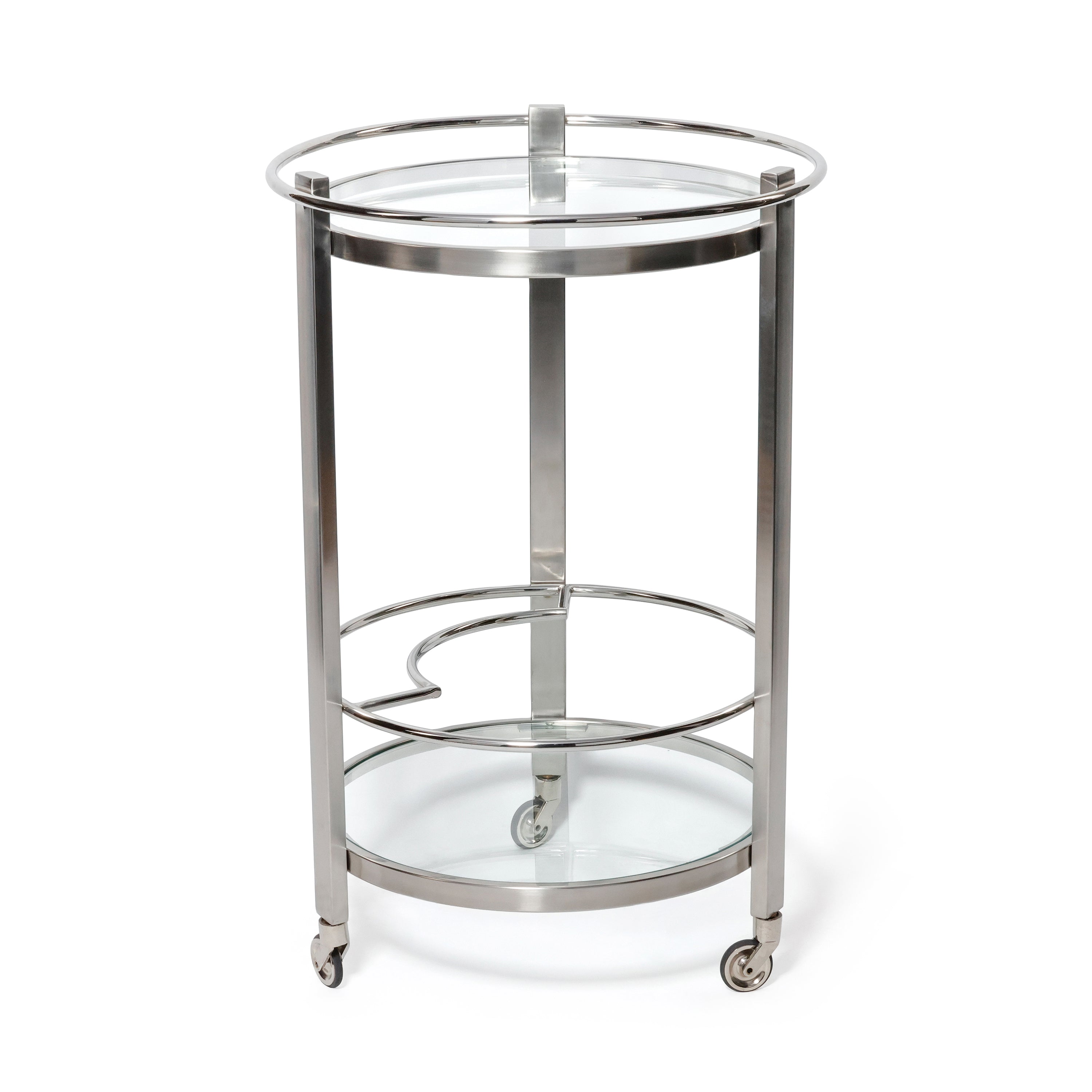 Élan Nickel Round Bar Cart