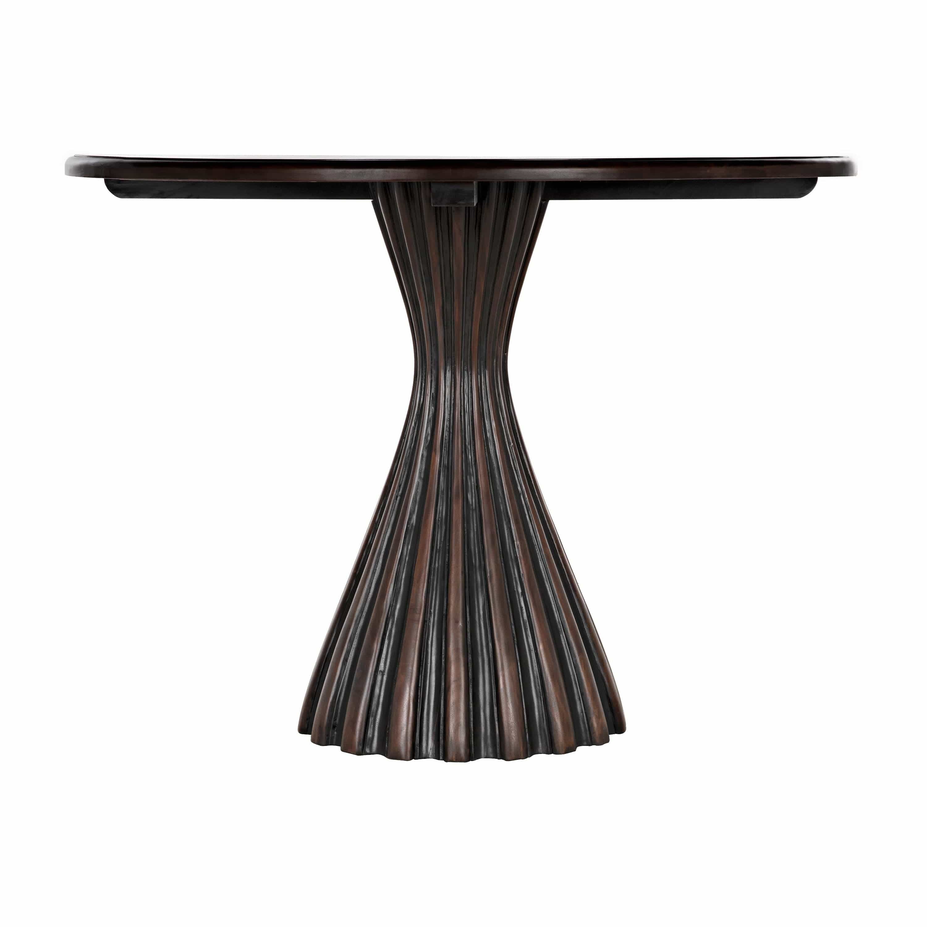 Osiris Round Black & Mahogany Dining Table