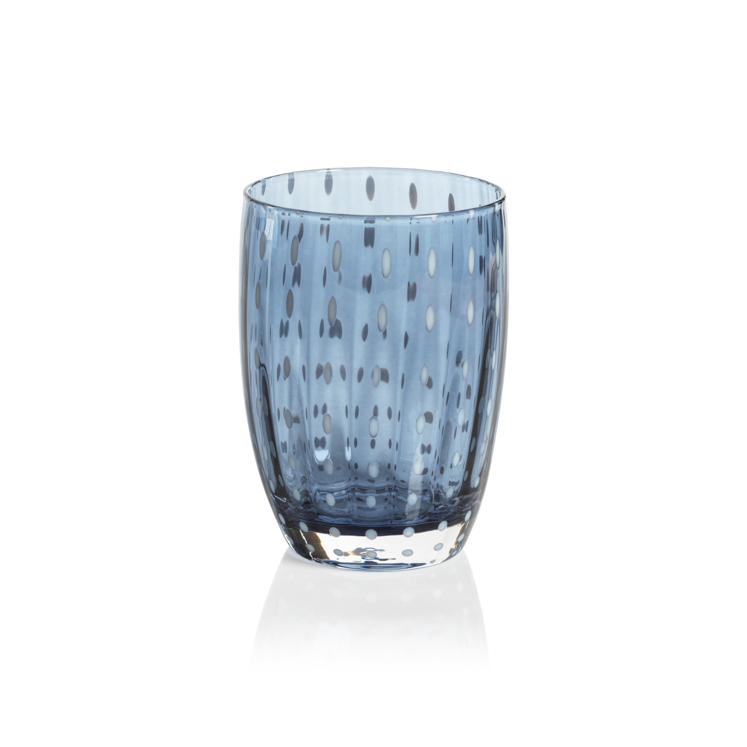 Preston Navy Blue Tumbler Glasses, Set 4