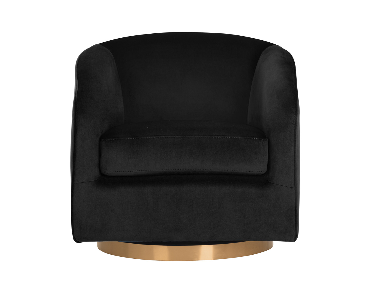 Hazel Swivel Gold - Black Sky Lounge Chair