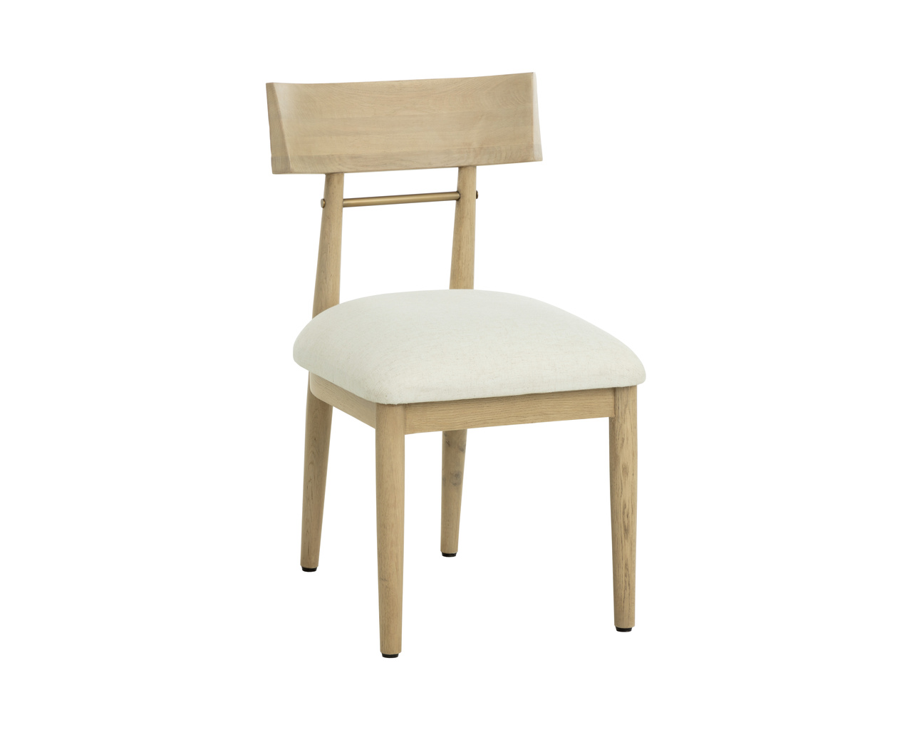 Florian Light Oak - Geralt Linen Dining Chair