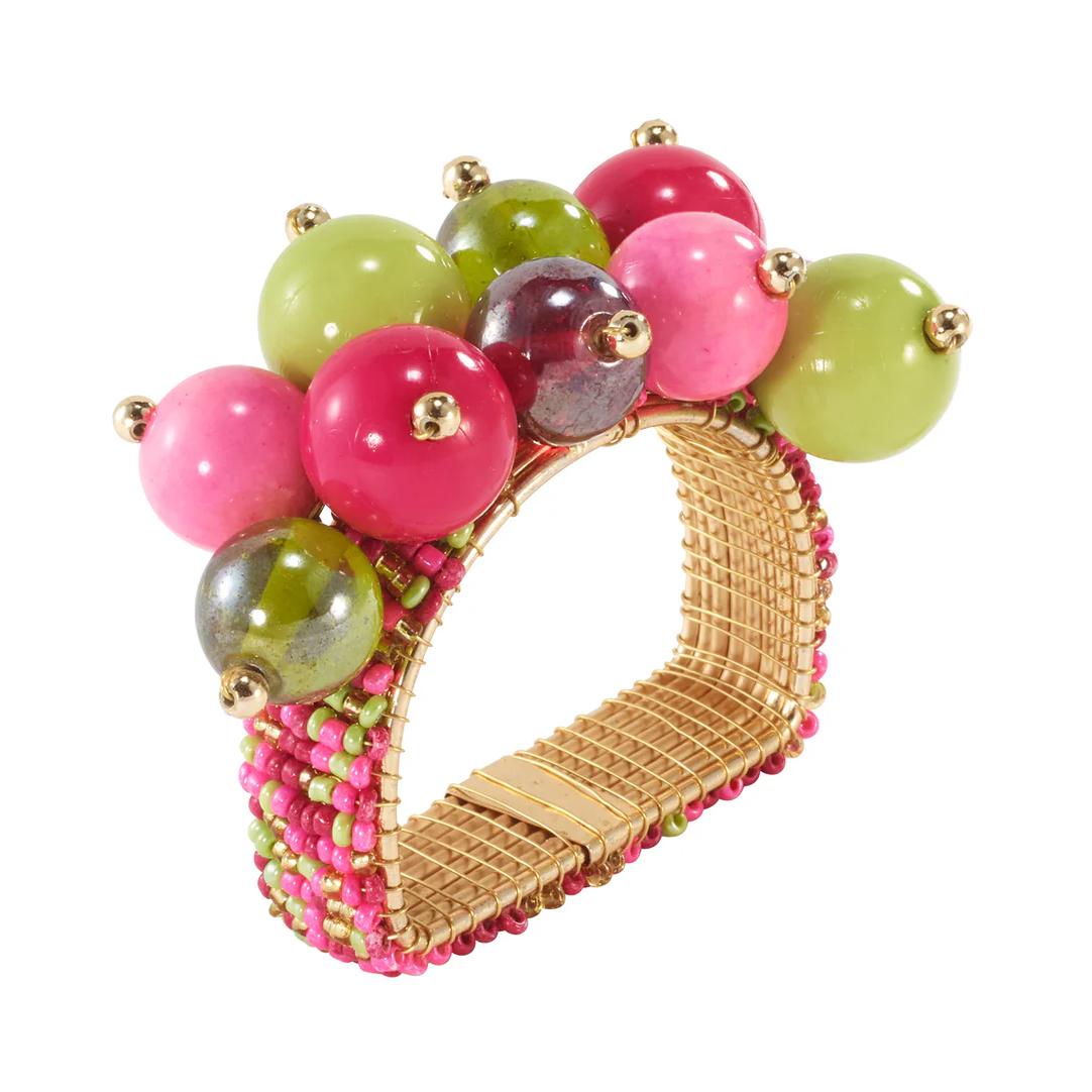 Jubilant Colorful Napkin Rings, Set 4