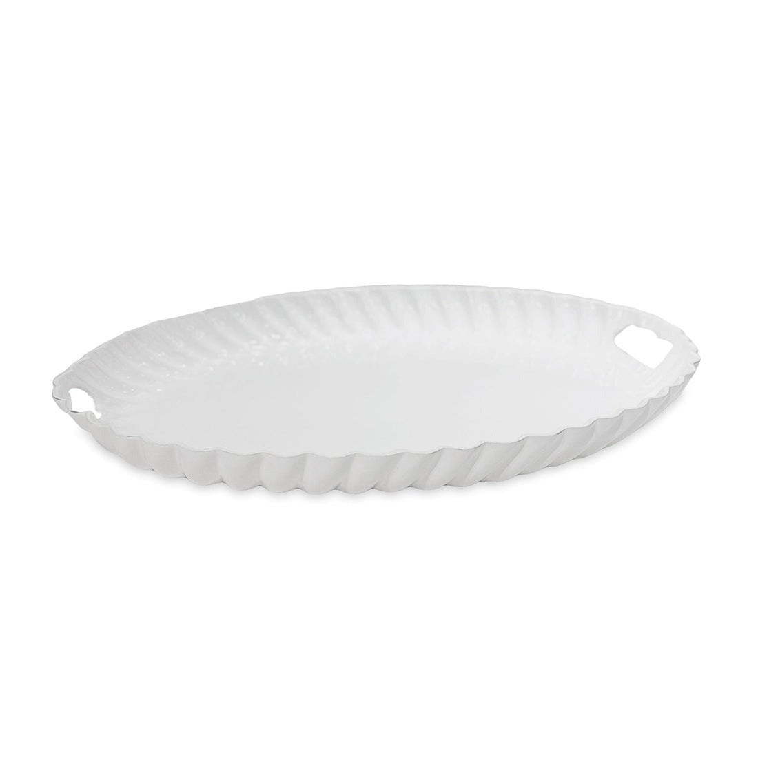 Vida Vienna Oval Tray Handles White