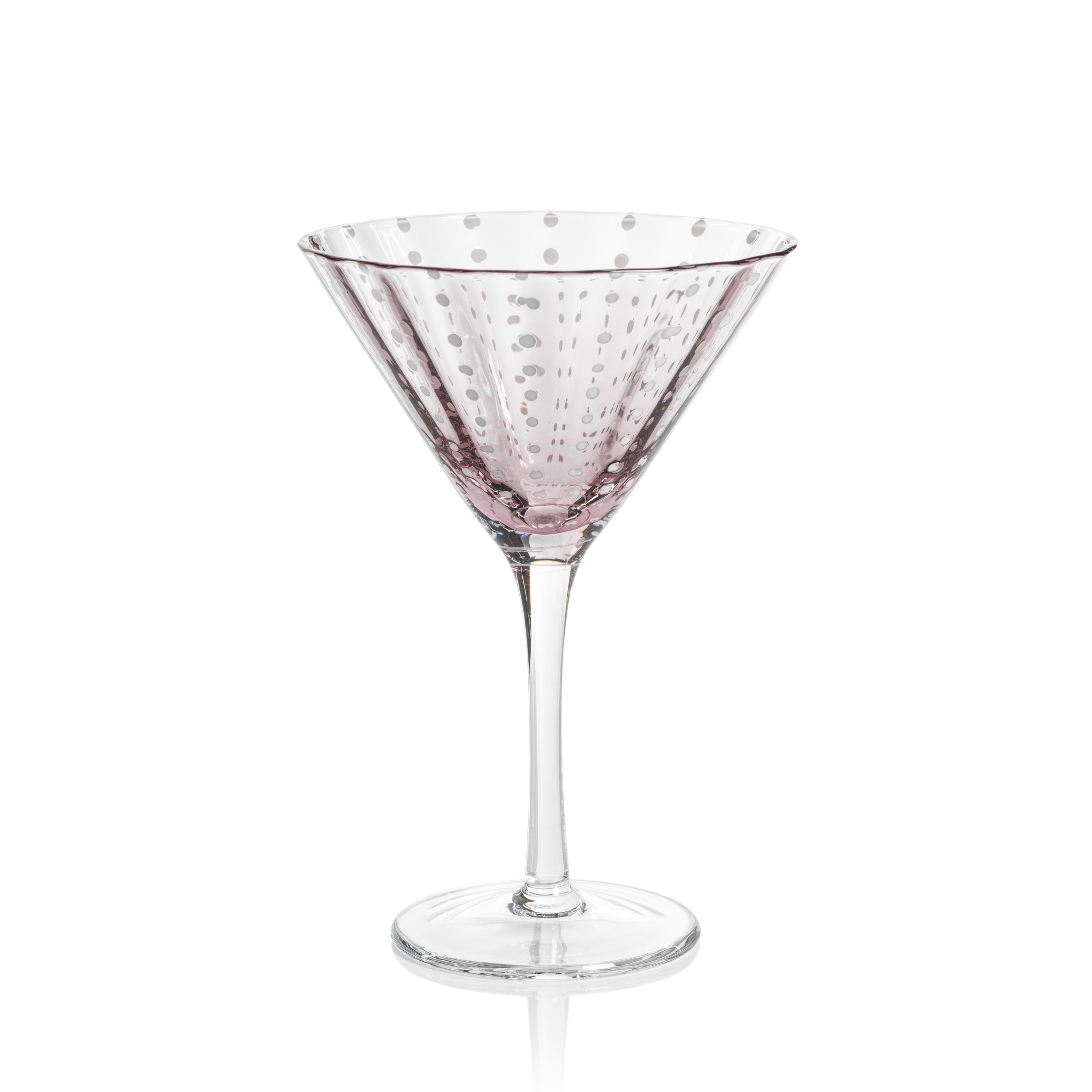 Preston Purple Glass Martini Glasses, Set 4
