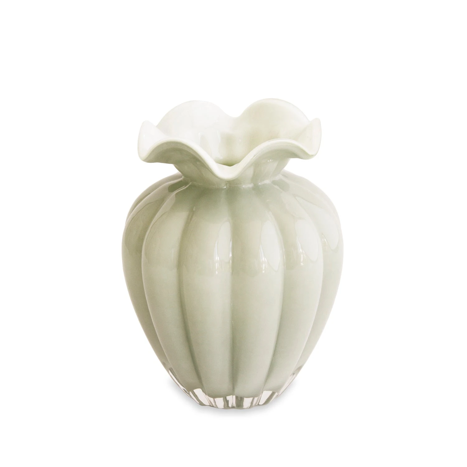 Glass Vento Large Vase Pistachio