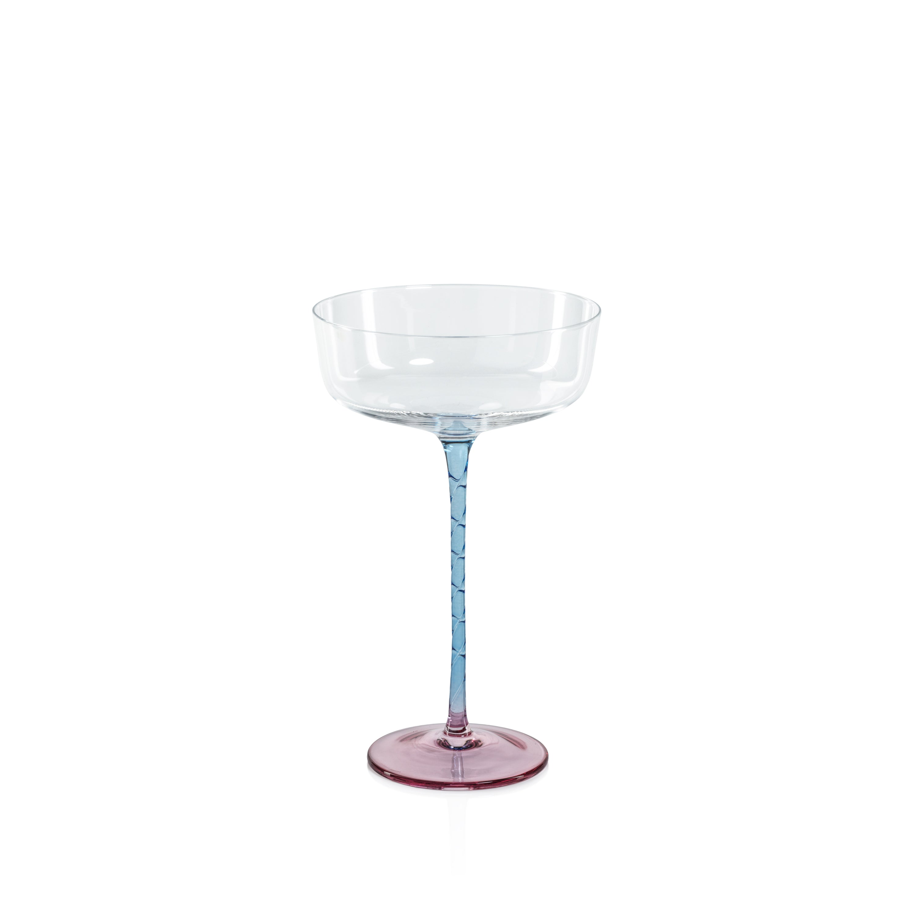Sachi Pink & Blue Cocktail Glasses, Set of 4