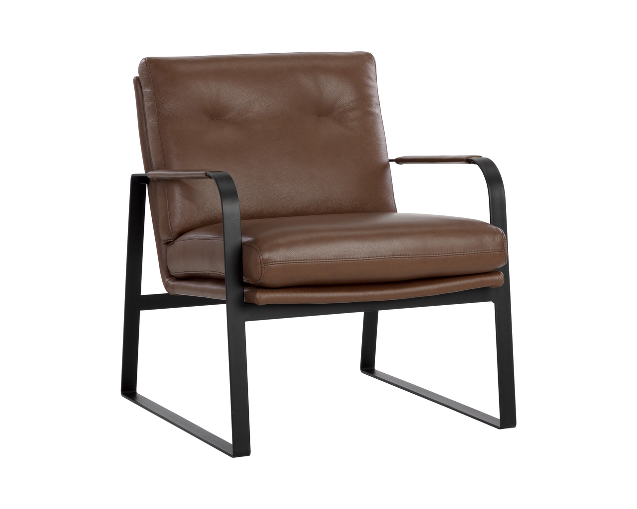 Sterling Missouri Mahogany Leather Lounge Chair