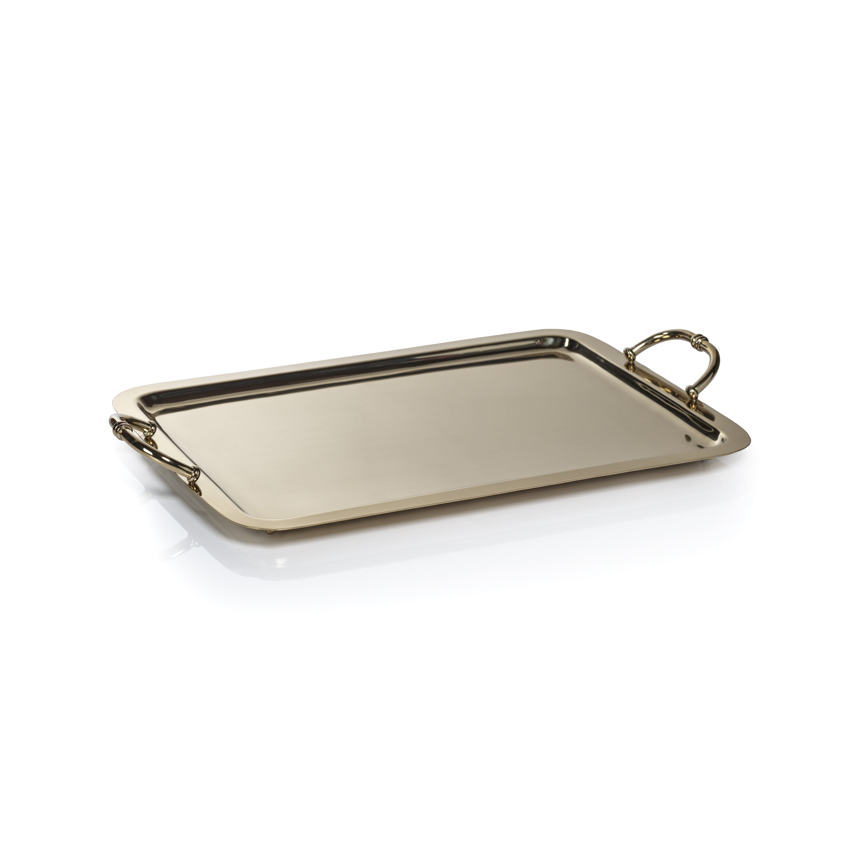 Manetta Polished Brass Serving Tray, Large